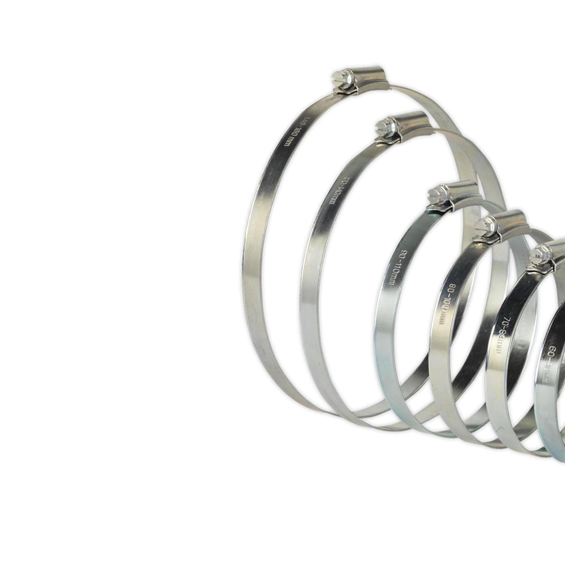 Sealey Hose Clip Assortment 26pc 44-160mm Zinc Plated