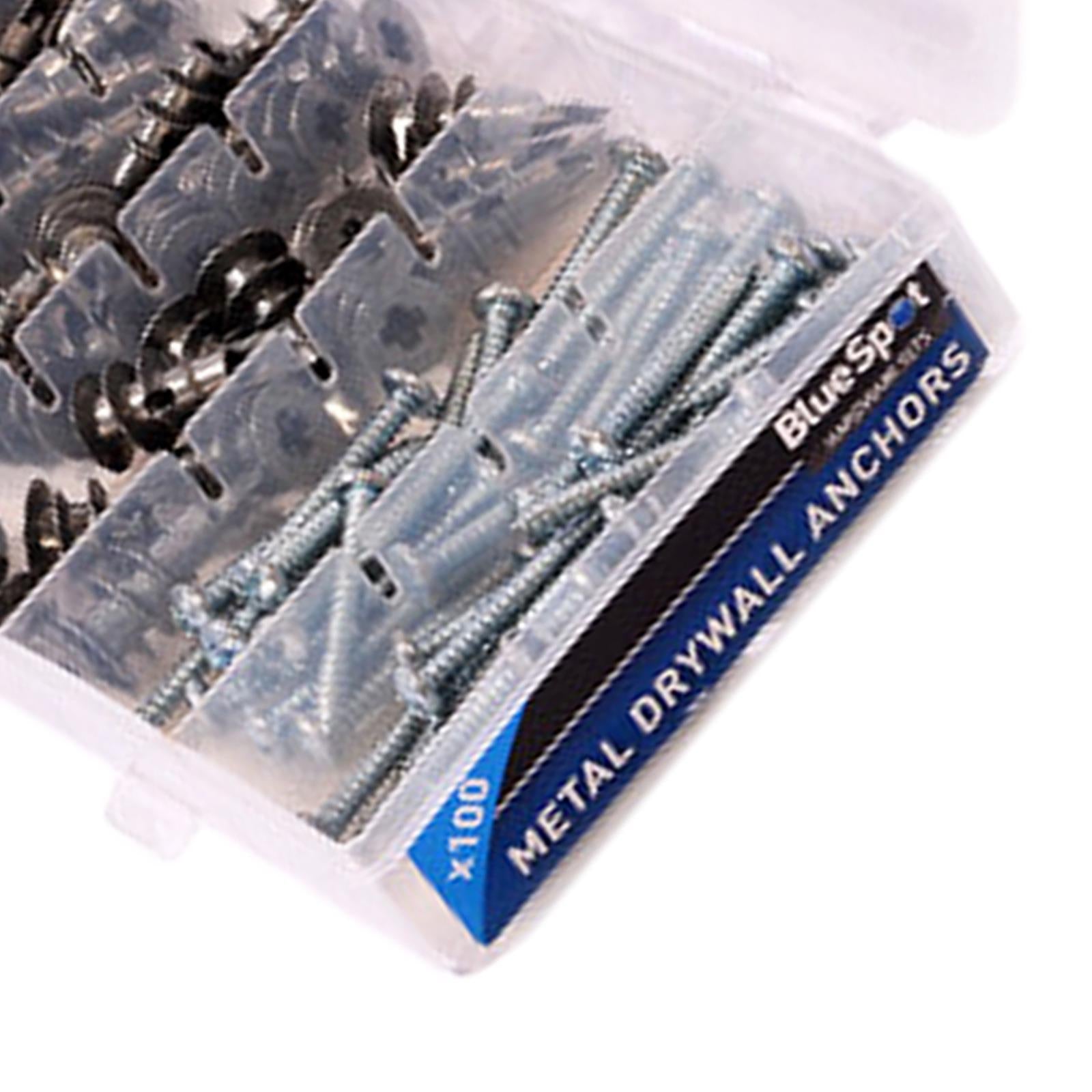 BlueSpot 100Pce Assorted DRYWALL ANCHOR & SCREW SET Platerboard Fixings