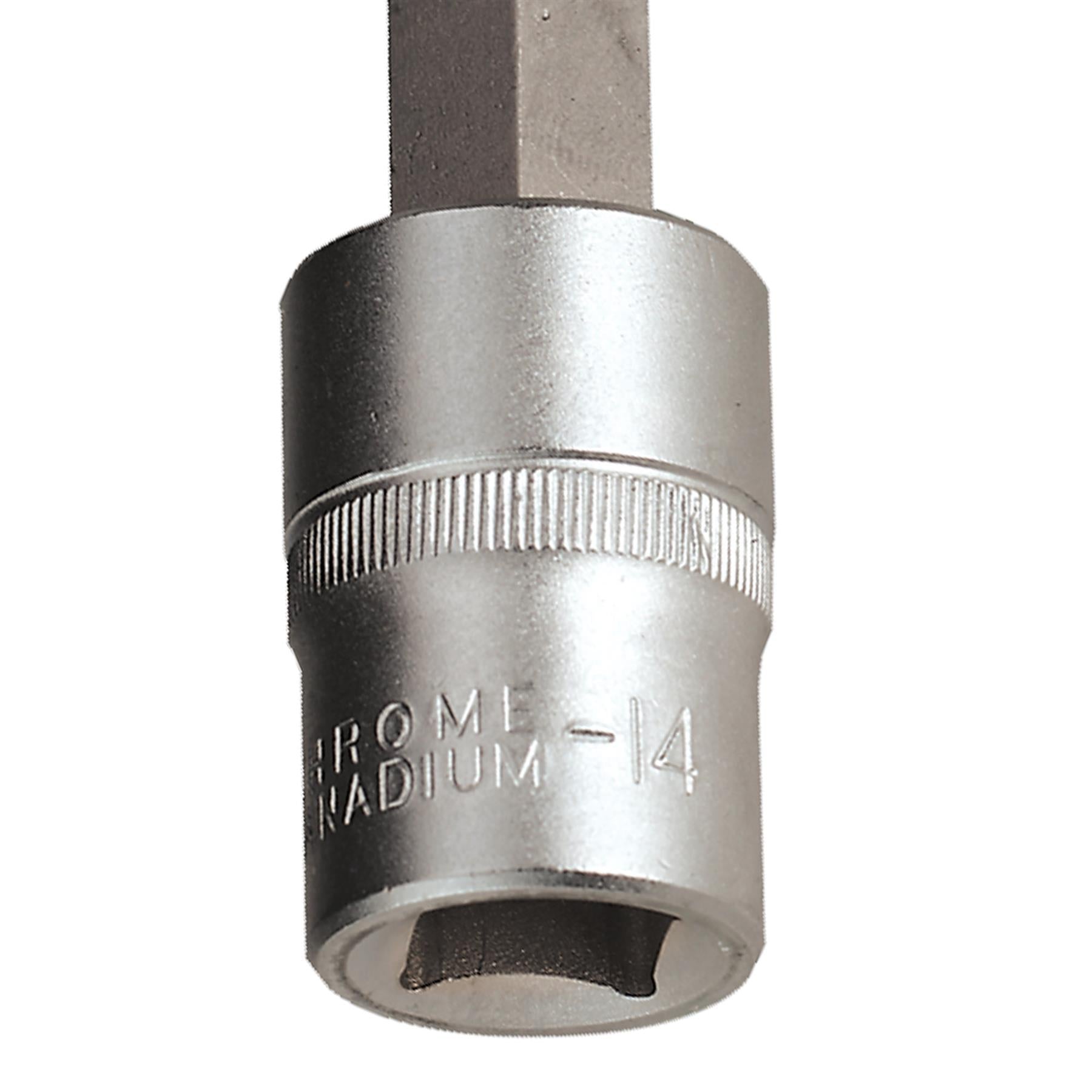 Sealey Spline Socket Bit M14 Long 1/2"Sq Drive