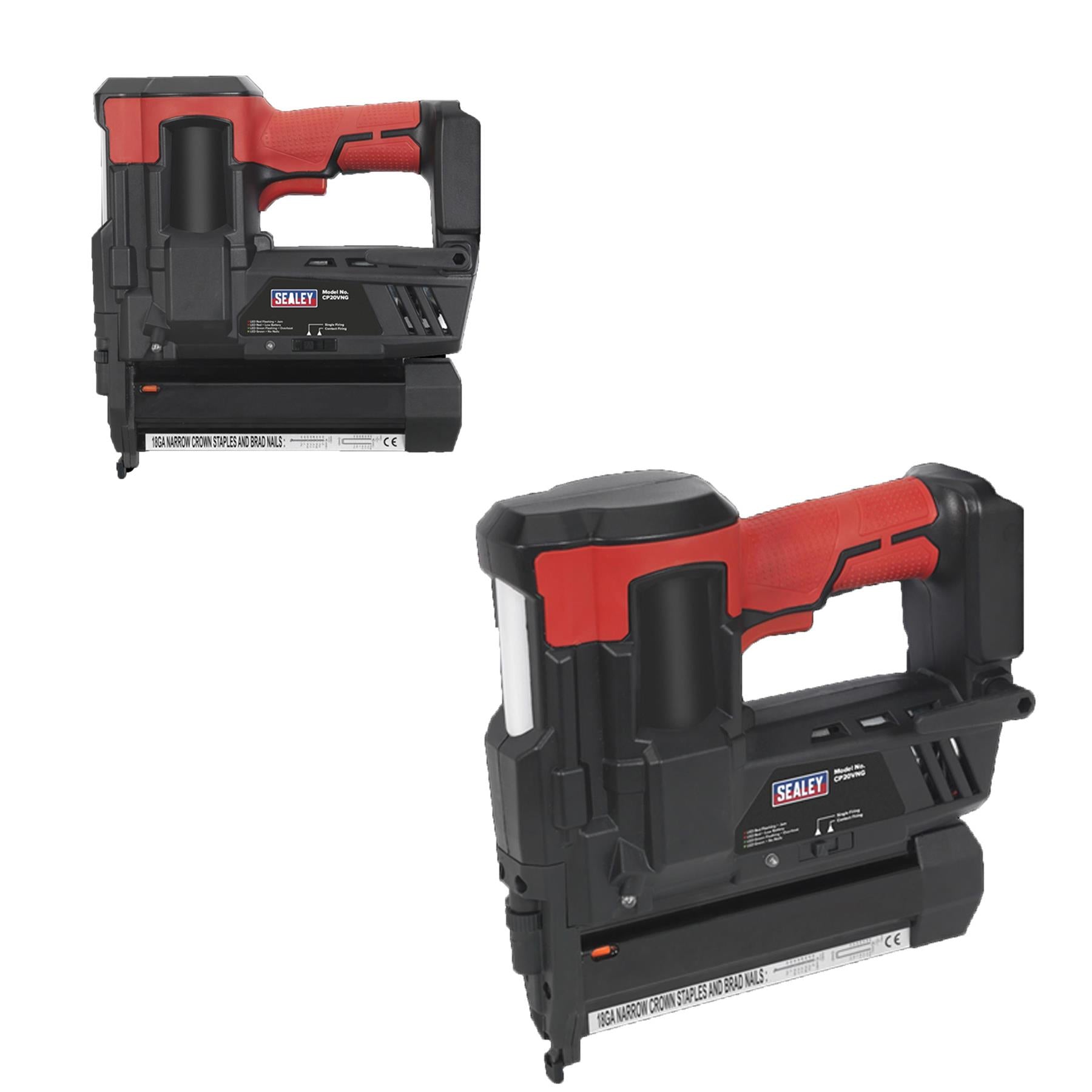 Cordless Staple/Nail Gun Kit From Sealey 18G 20V - 2 Batteries
