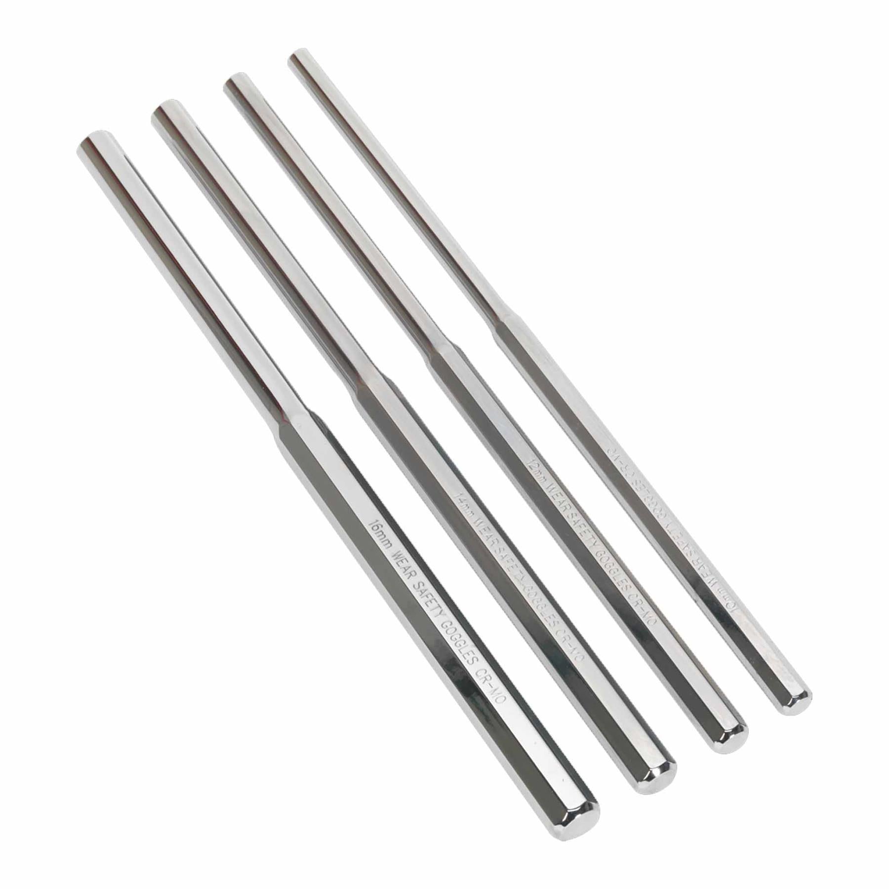 Sealey Parallel Pin Punch Set 4pc Extra-Long