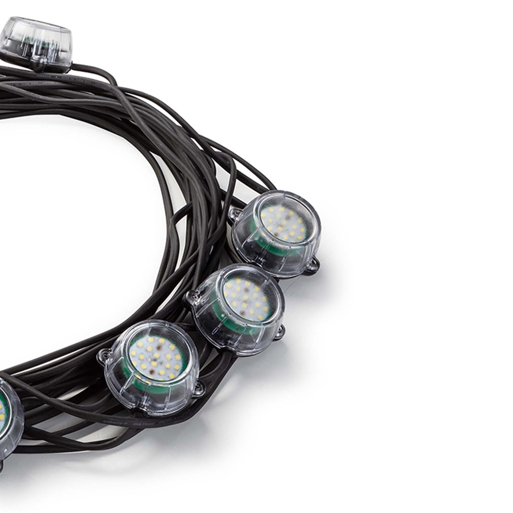 Defender 22m Heavy Duty LED Encapsulated Festoon String Lights 50W 110V 50W