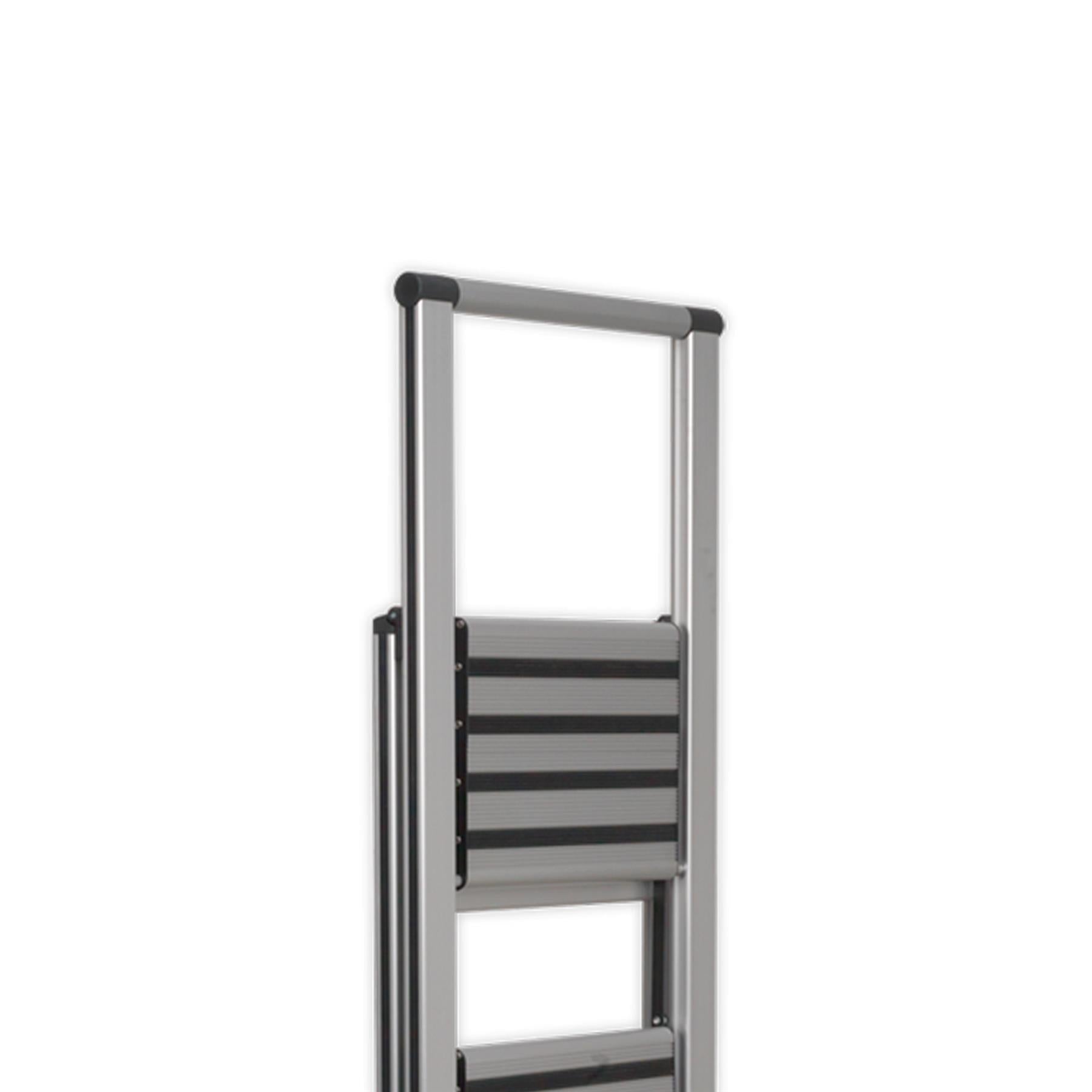 Sealey Aluminium Professional Folding Step Ladder 4-Step 150kg Capacity