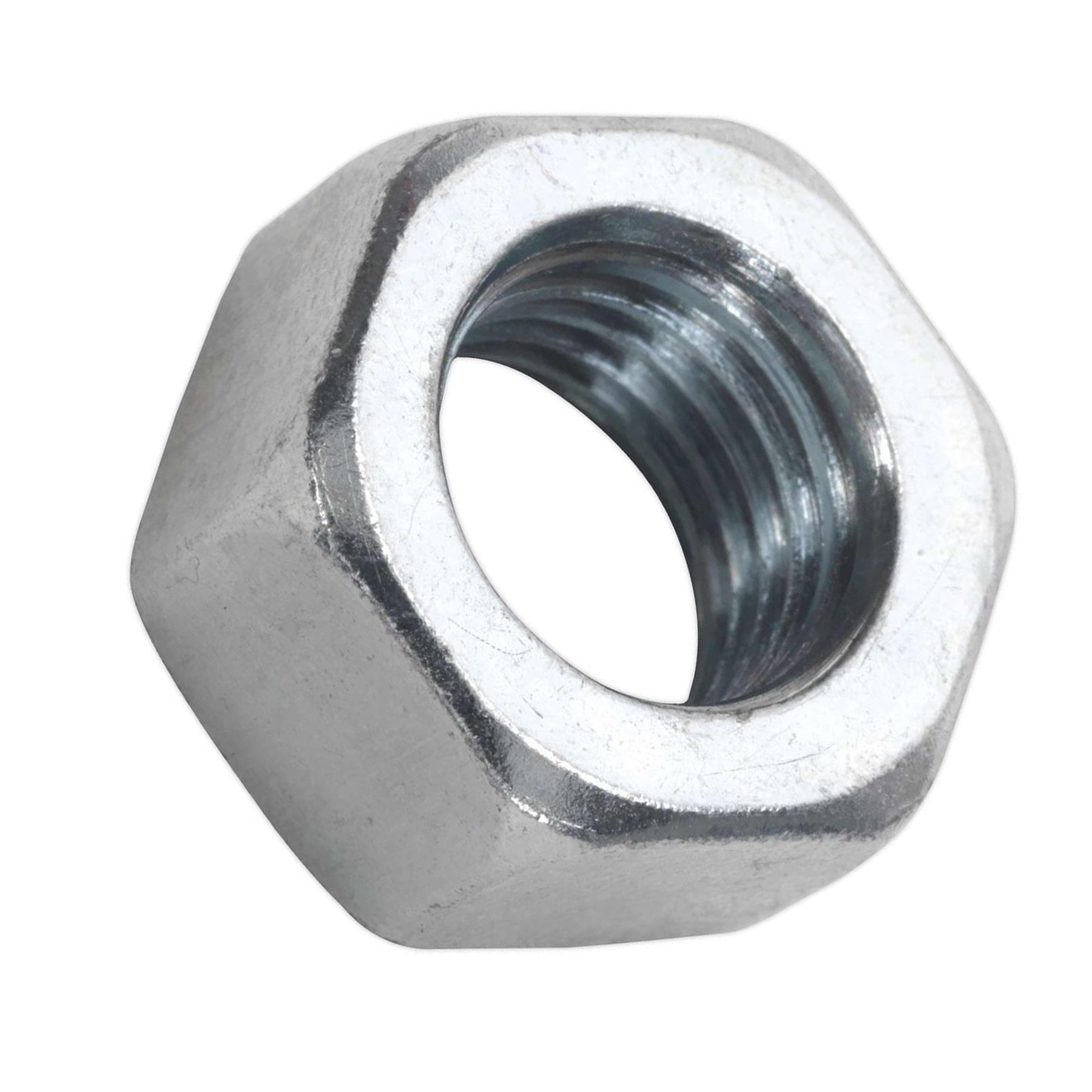Sealey Steel Nut DIN 934 - M16 Zinc Pack of 25