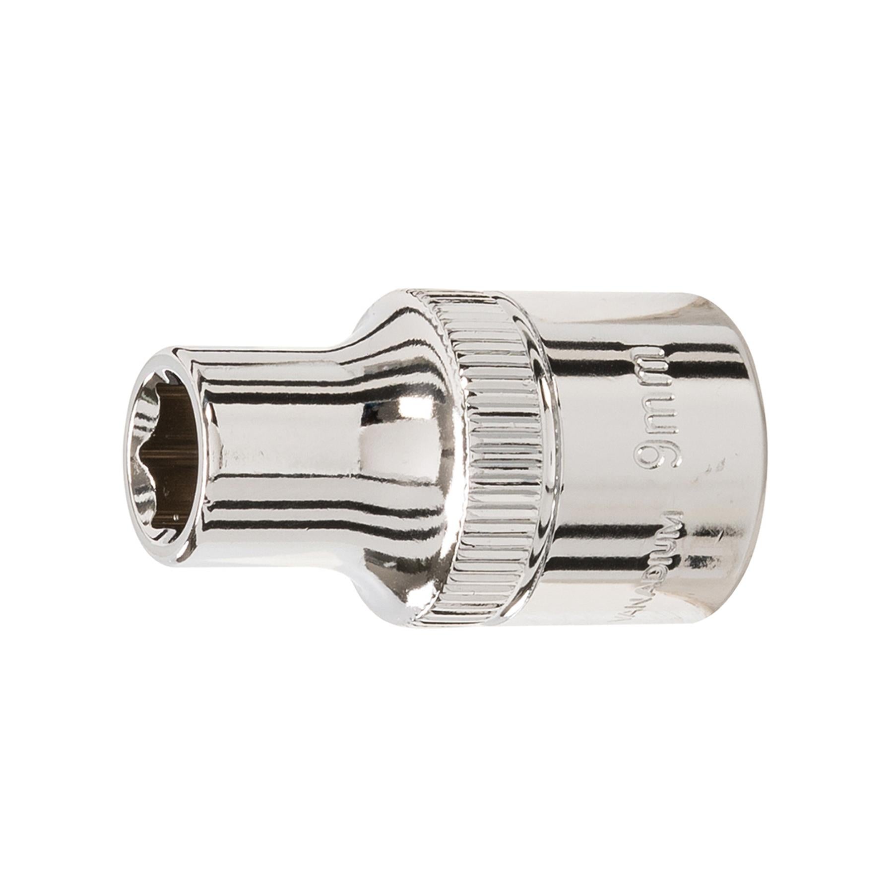 Socket 1/2" Drive Metric Hex Square 9mm Individual Hex Polished Crv Quality