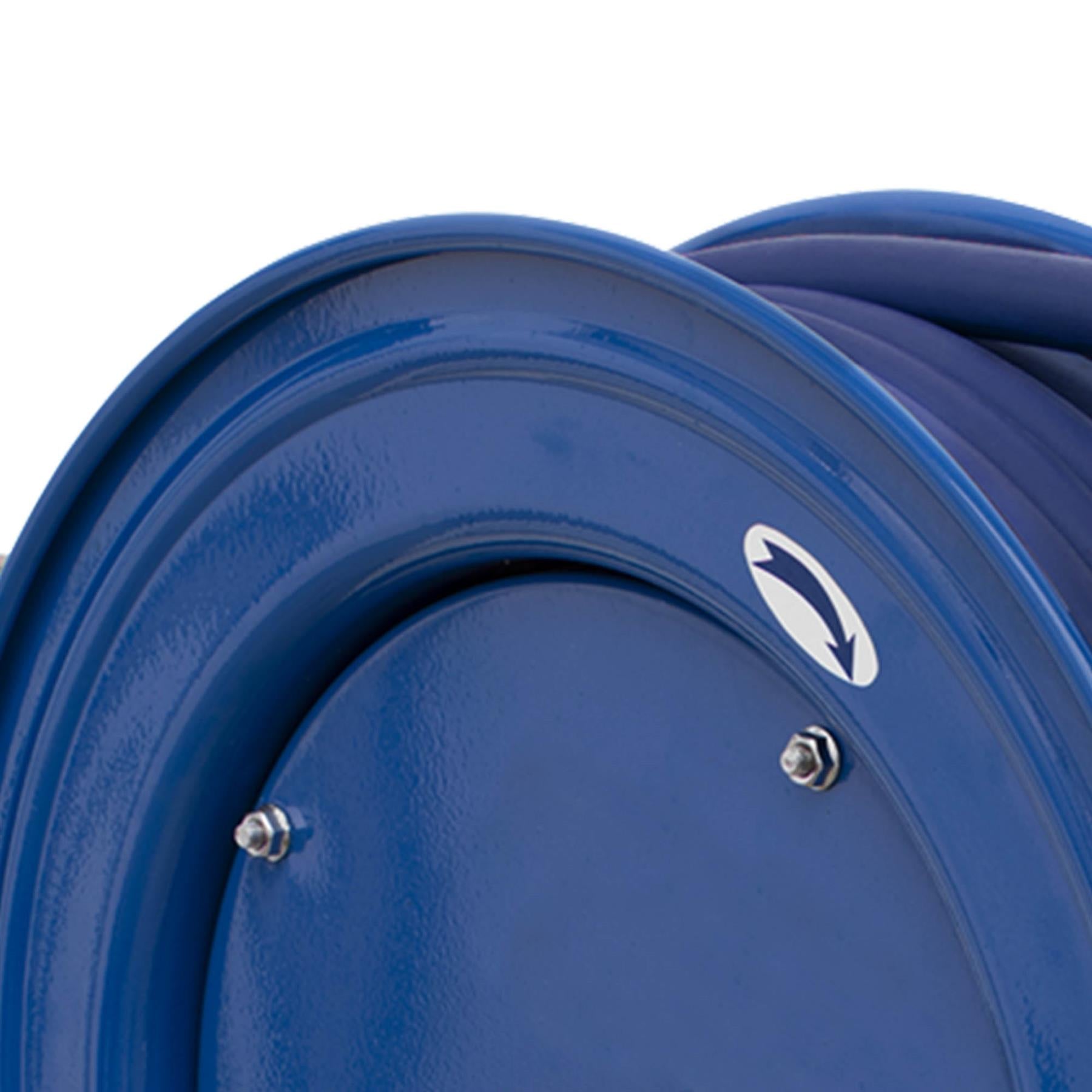 Heavy-Duty Retractable Water Hose Reel 15m Ø13mm ID Rubber Hose