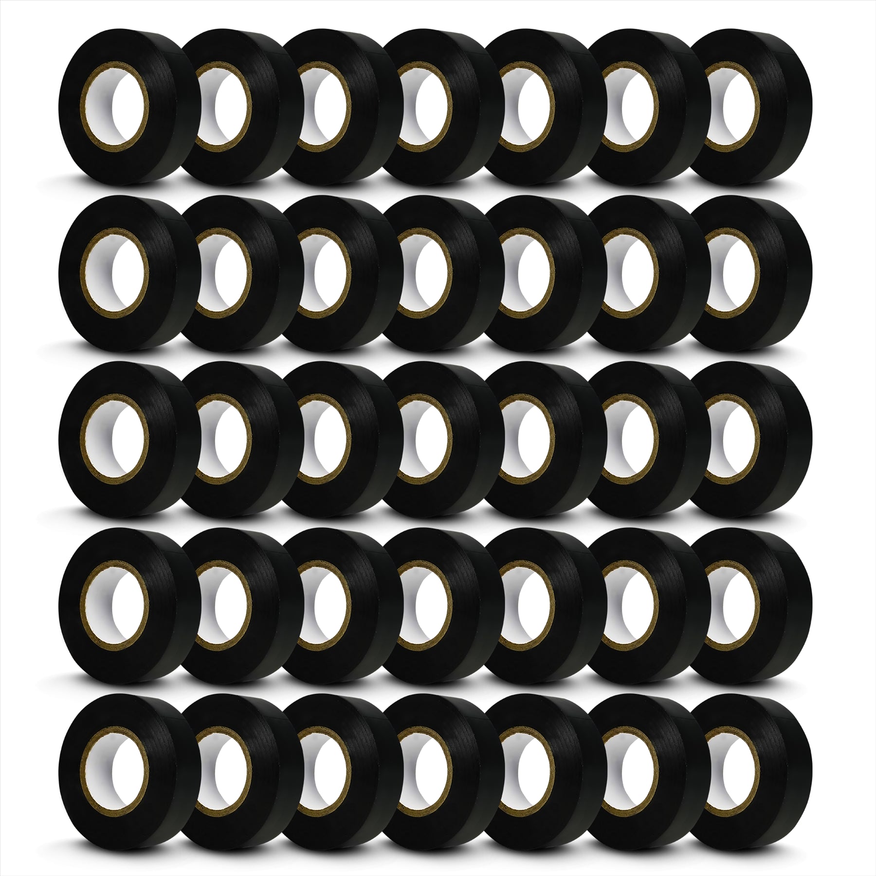 19mm x 33m Black Electrical PVC Insulation / Insulating Tape Flame Retardant 35PCS