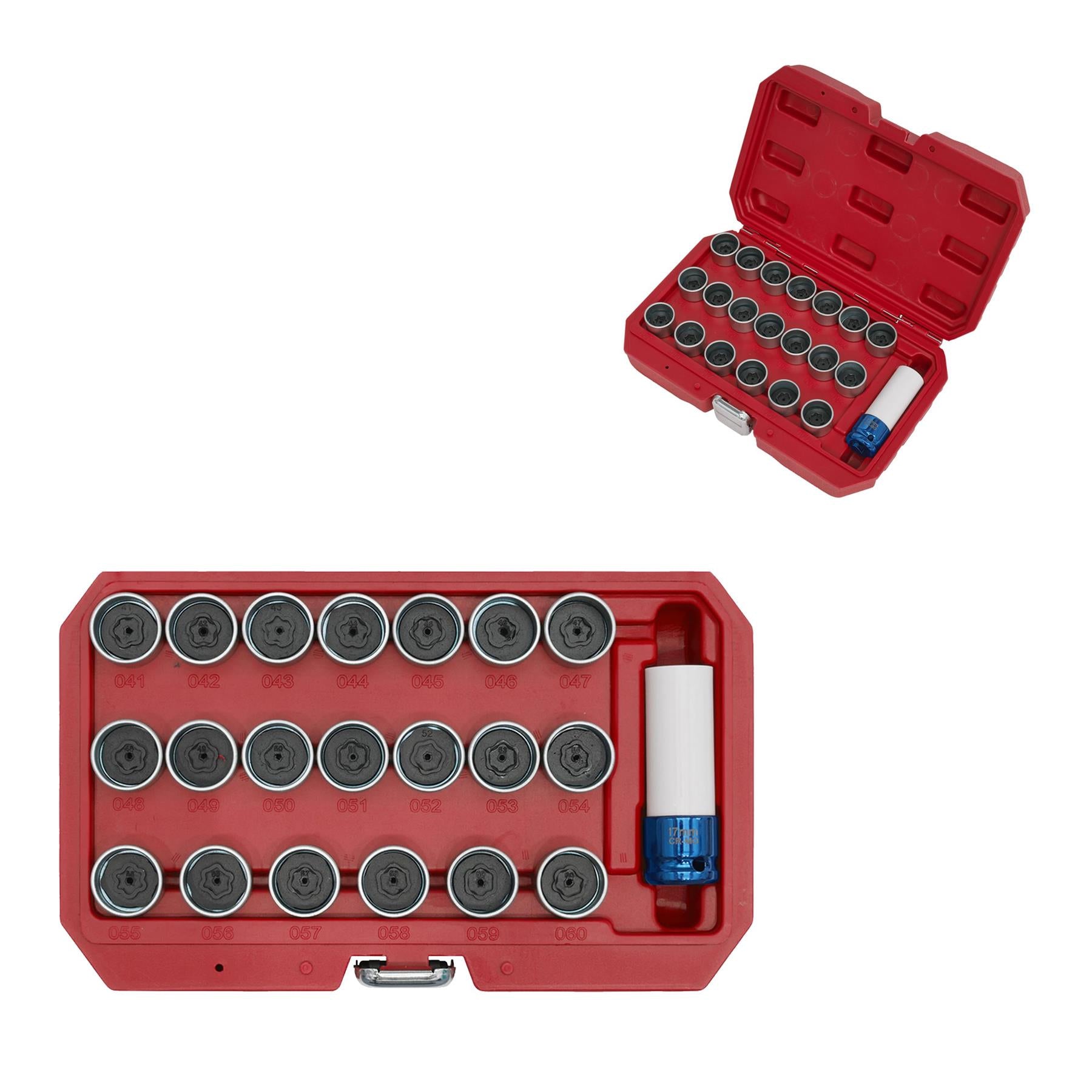 Sealey Locking Wheel Nut Key Set 21pc - BMW 1/2"Sq Drive 17mm