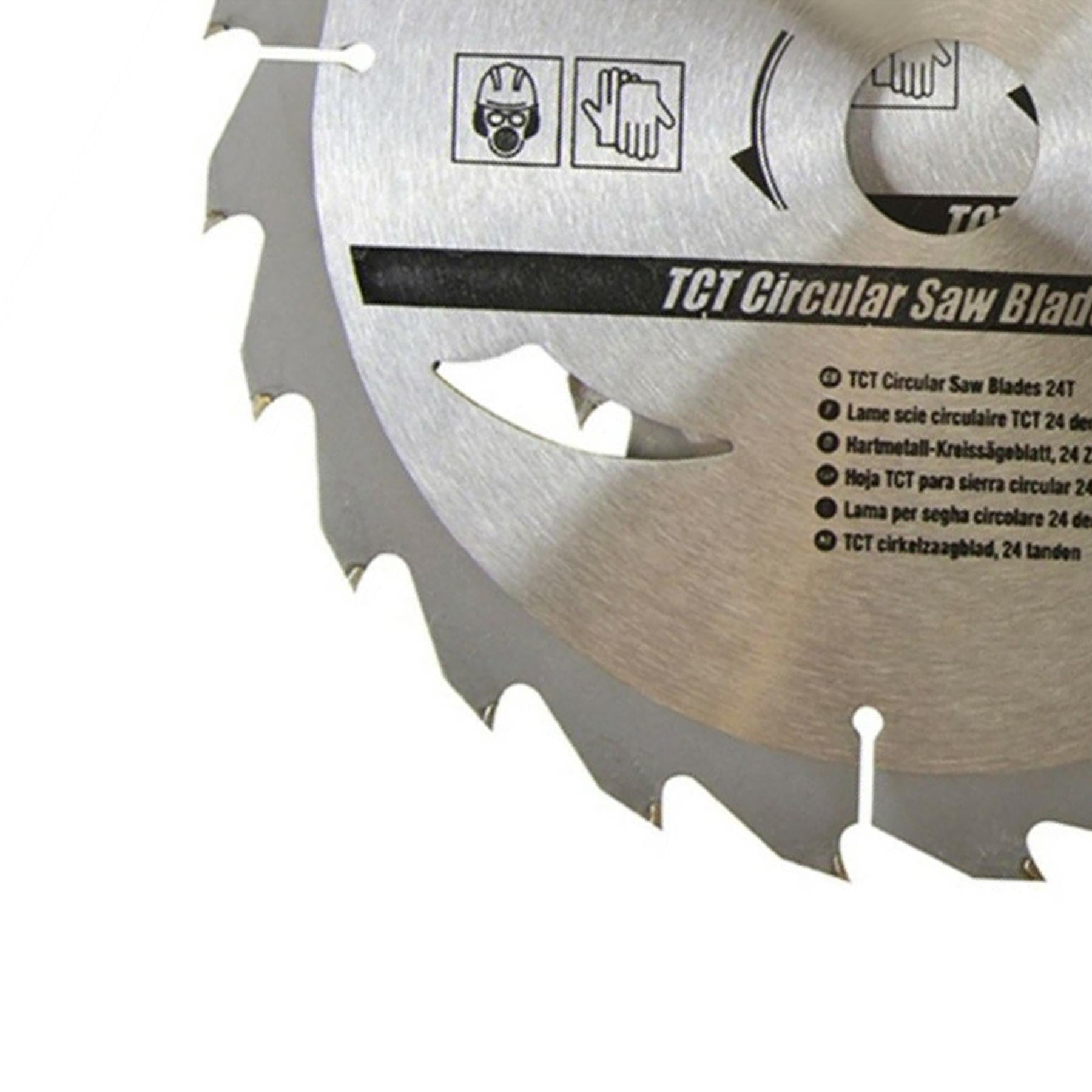 3 Piece TCT Circular Saw Blade Set 205 x 30 - 25, 18, 16mm Rings