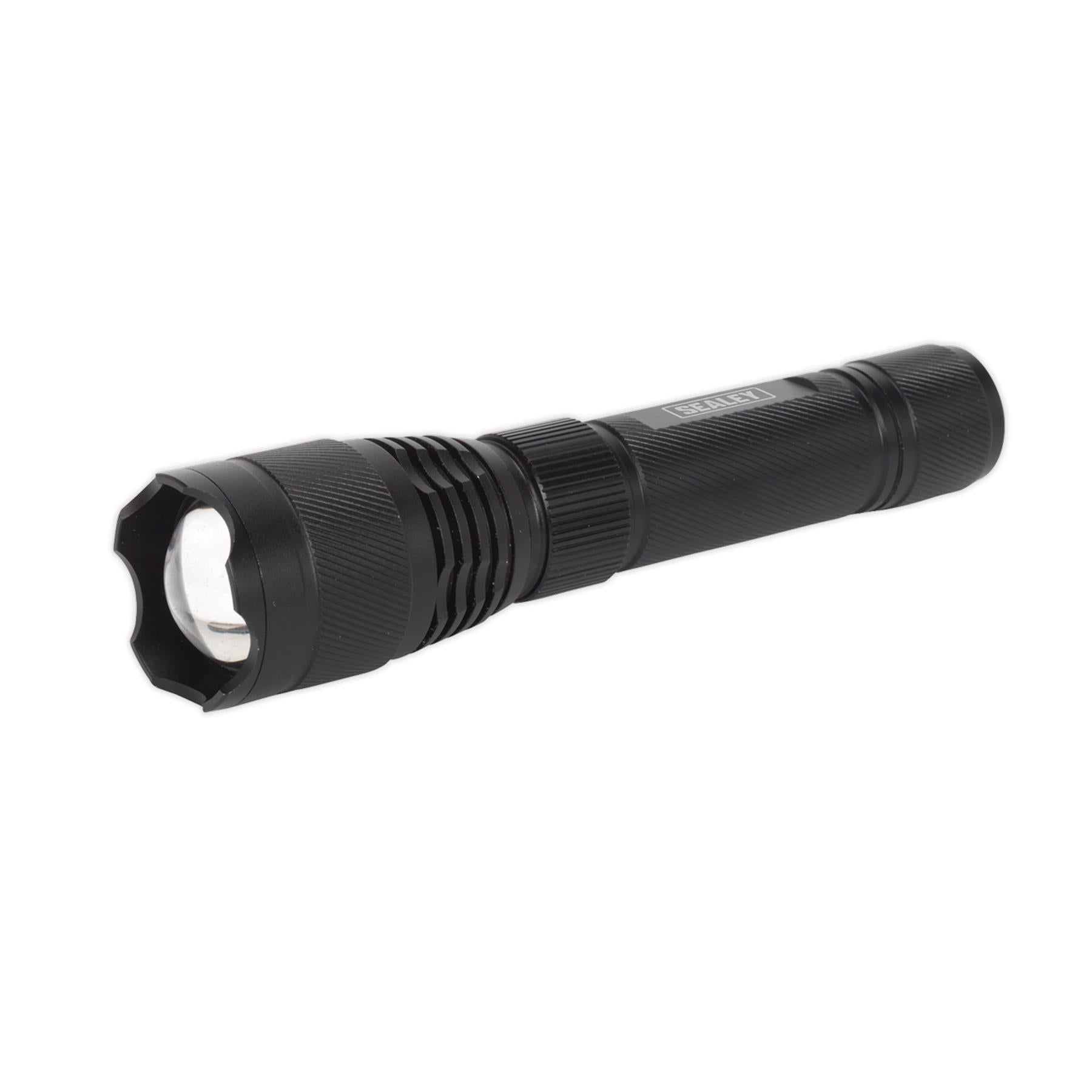 Sealey Aluminium Torch 10W CREE XPL LED Adj Focus R/Charge USB Port