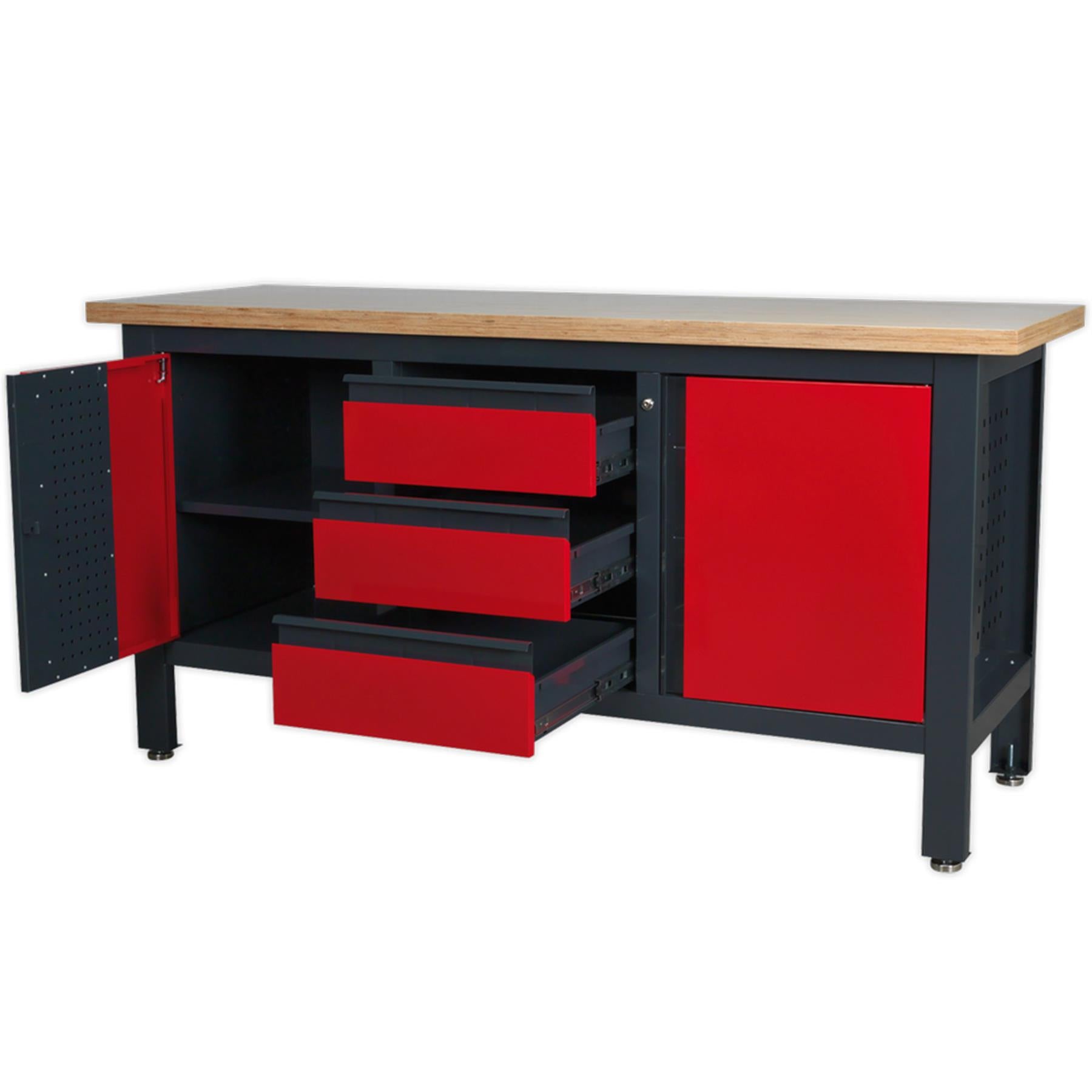Sealey Workstation with 3 Drawers & 2 Cupboards