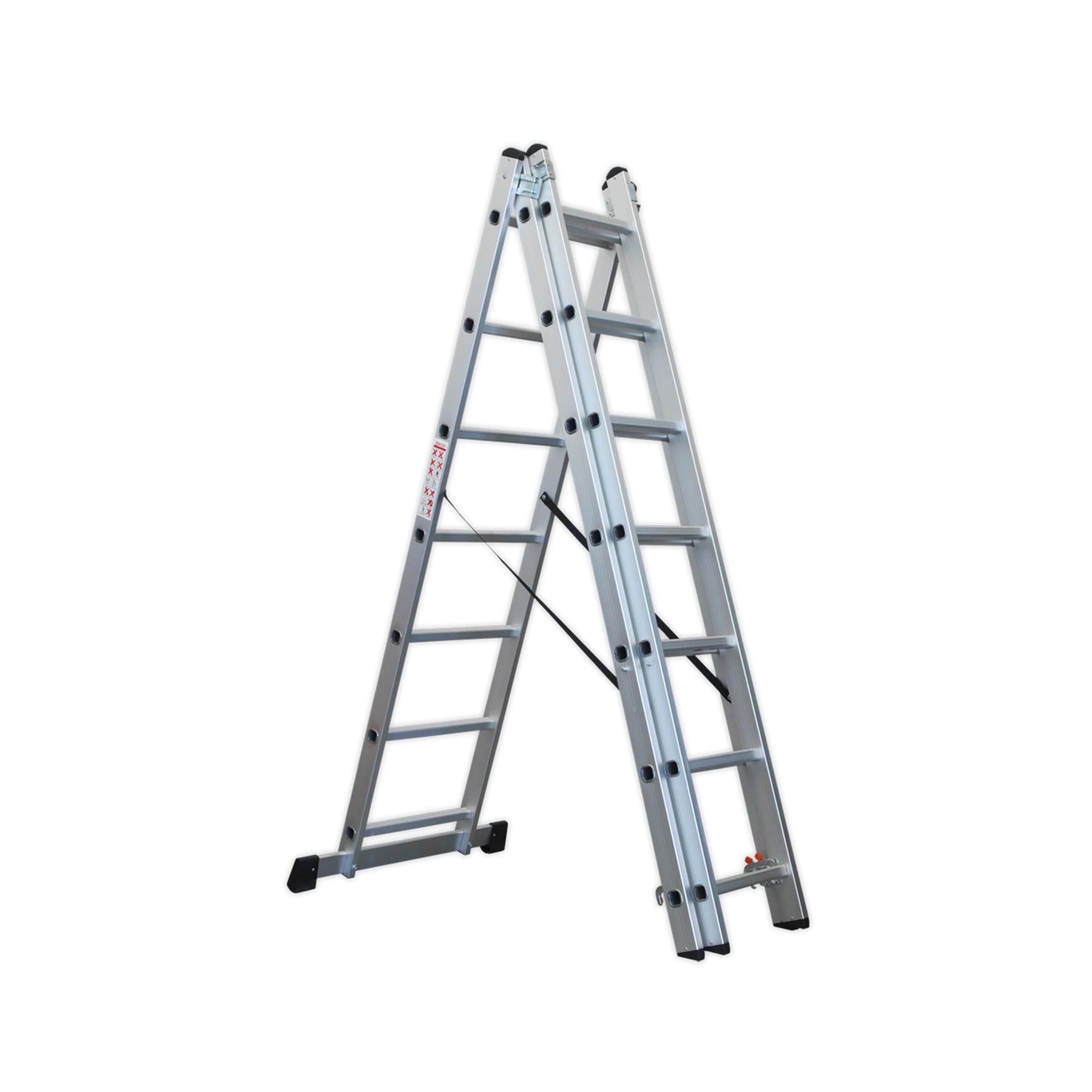 Sealey Aluminium Extension Combination Ladder 3x7 EN 131