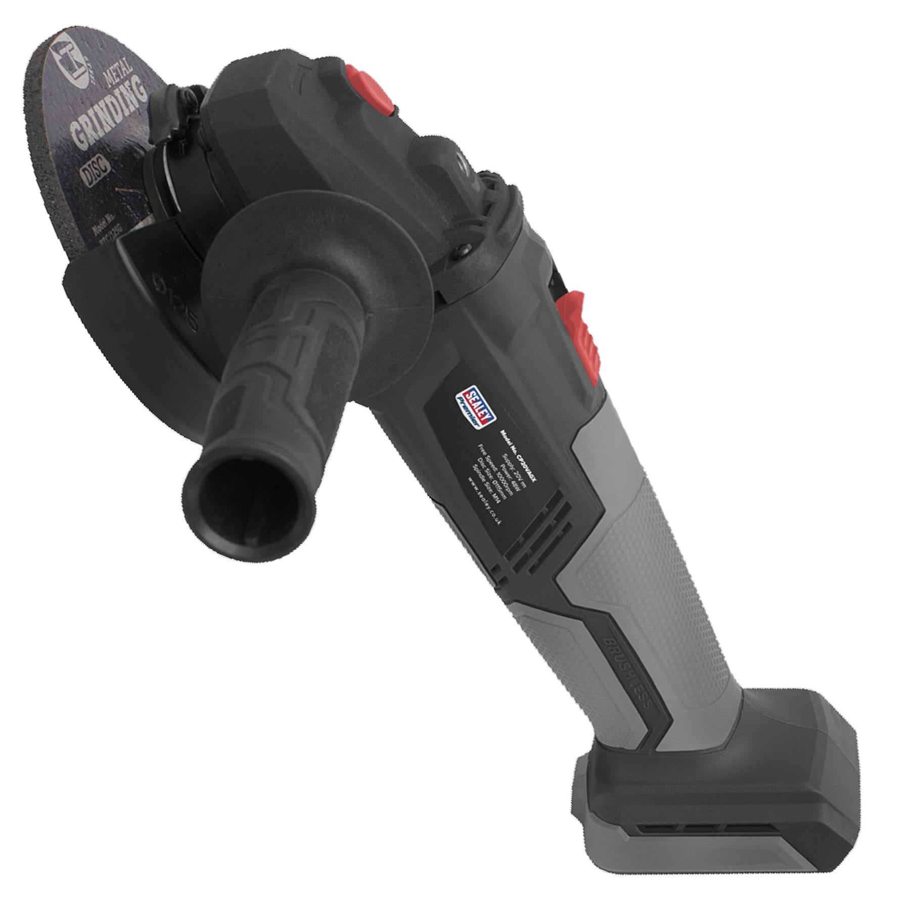 Sealey Brushless Angle Grinder 115mm 20V - Body Only