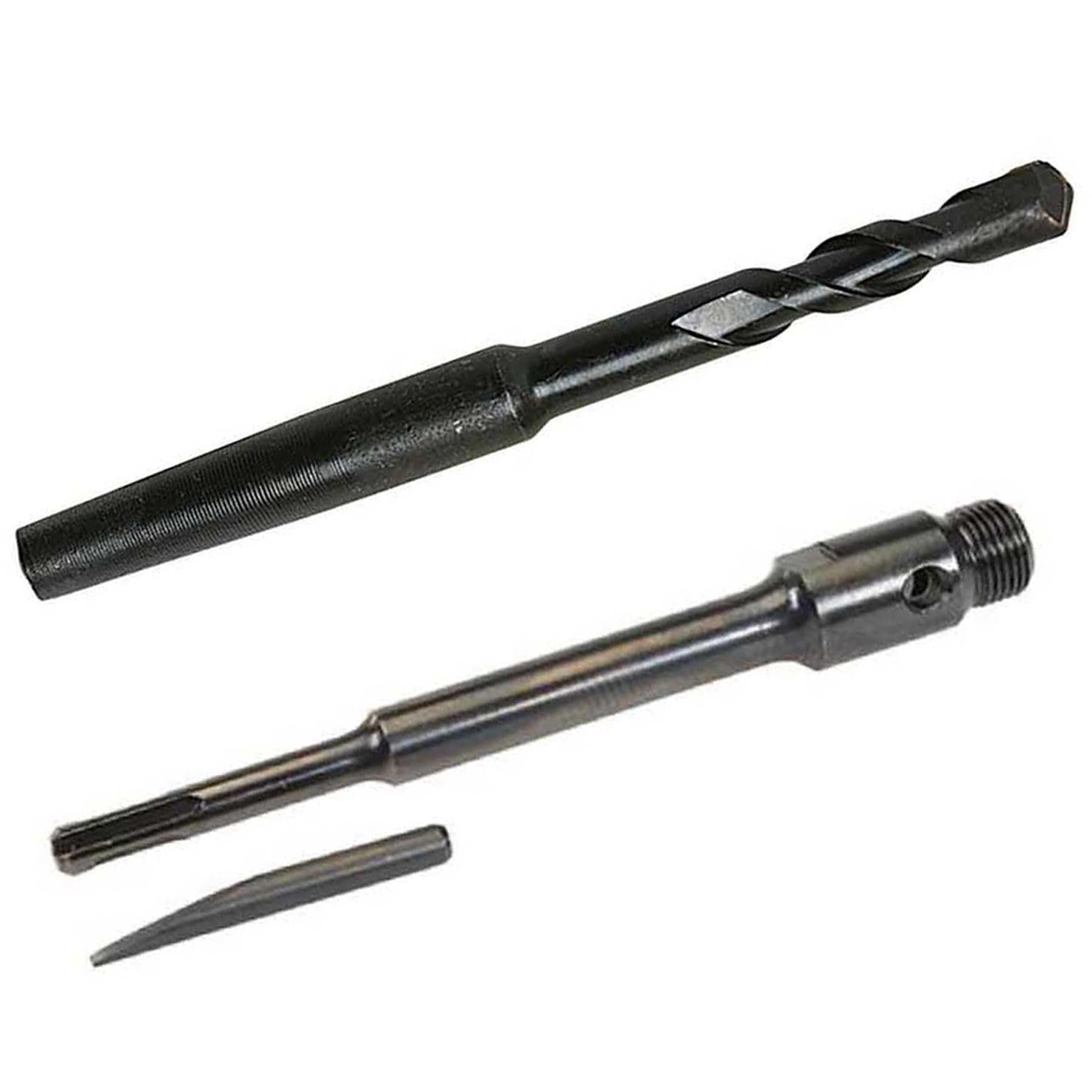 TCT Core Drill Bit 115mm Hole Saw Masonry Stone Brick SDS Plus 200mm Shaft Pilot