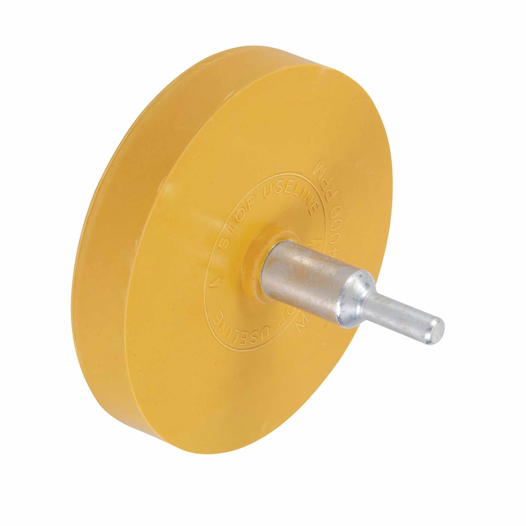 Caramel Eraser Rubber Pad for Air & Power Drills 5/16" Chuck Adhesive Remover