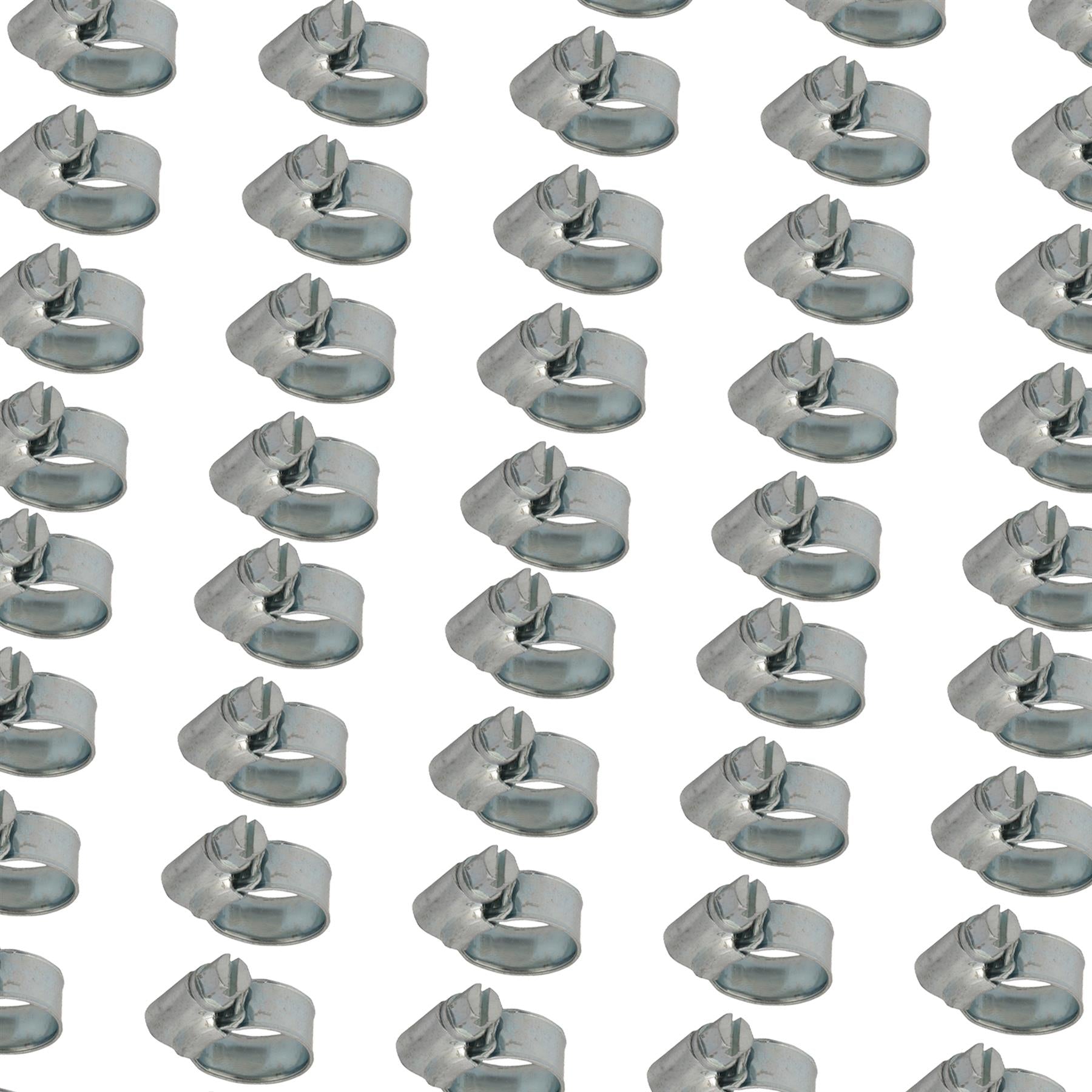 50 x Hose Clips Genuine Worm Drive Fuel Hose Clamps Clips 10 - 16mm