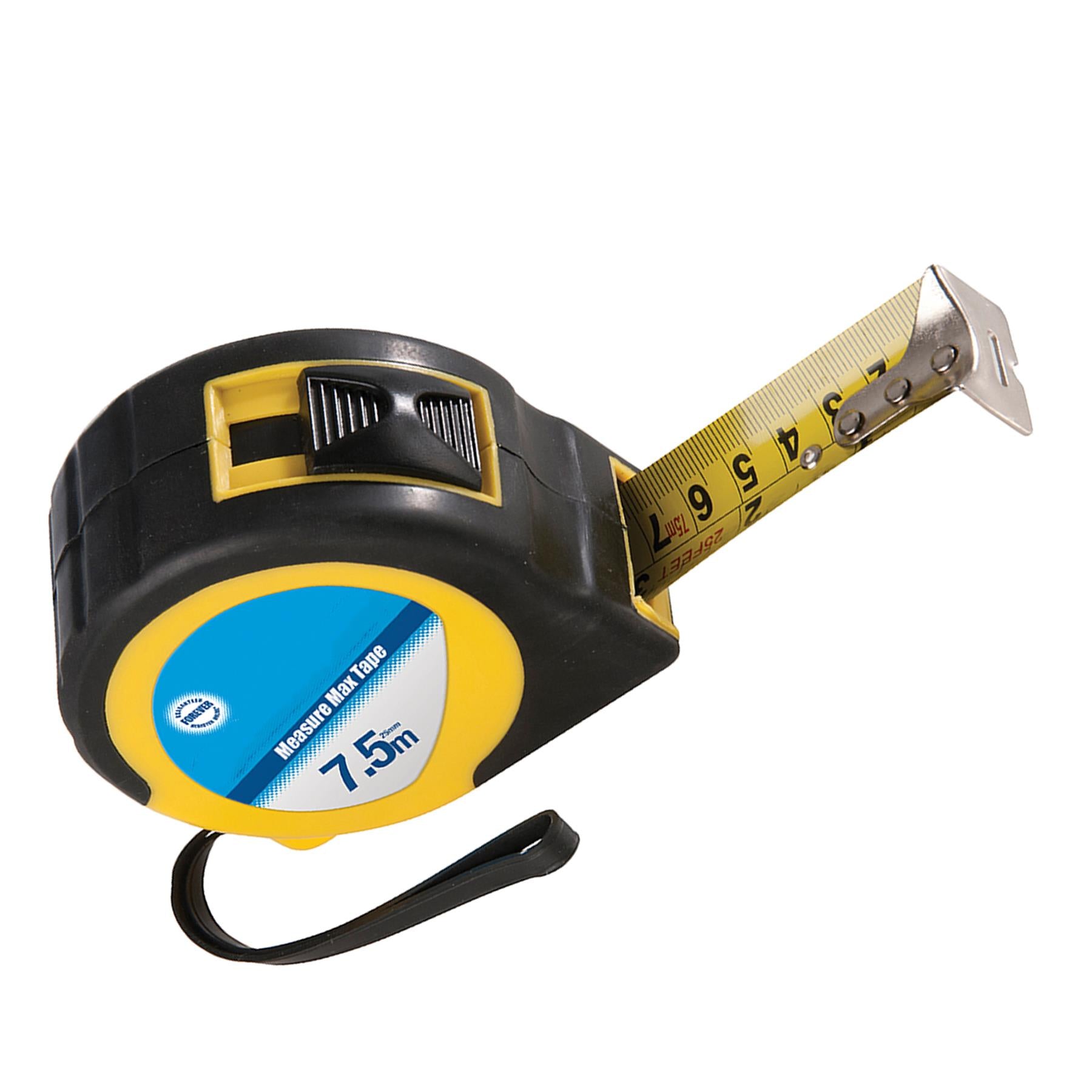 Clearance 7.5m X 25mm Features Blade Lock Tape Measure Heavy Duty