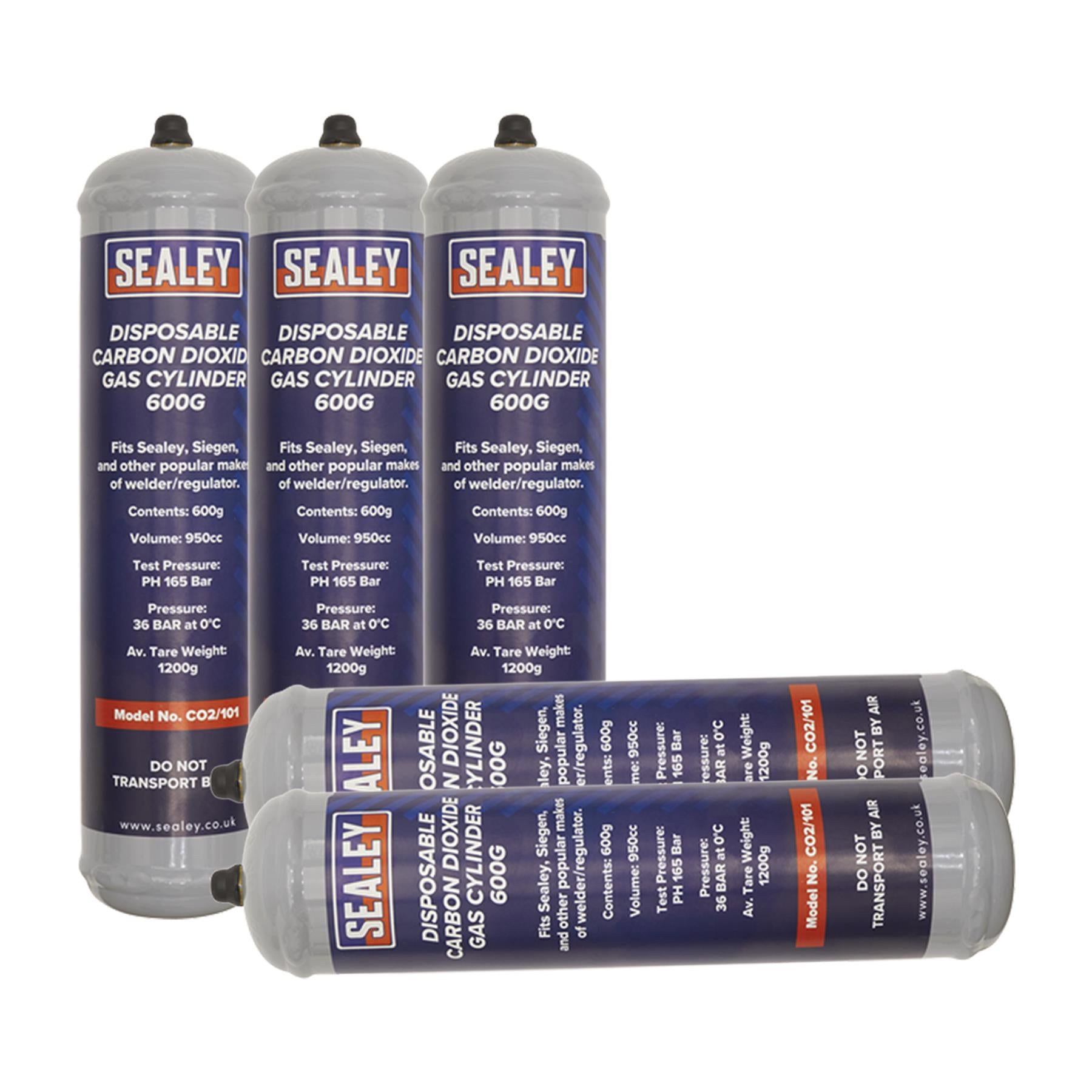 Sealey Gas Cylinder Disposable Carbon Dioxide 600g - Box of 12