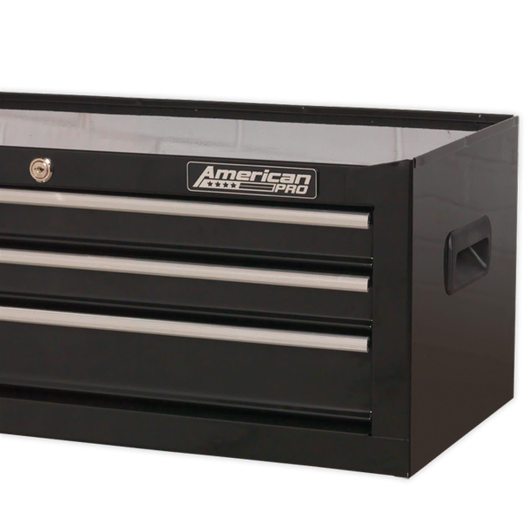 Sealey Mid-Box 3 Drawer with Ball-Bearing Slides - Black