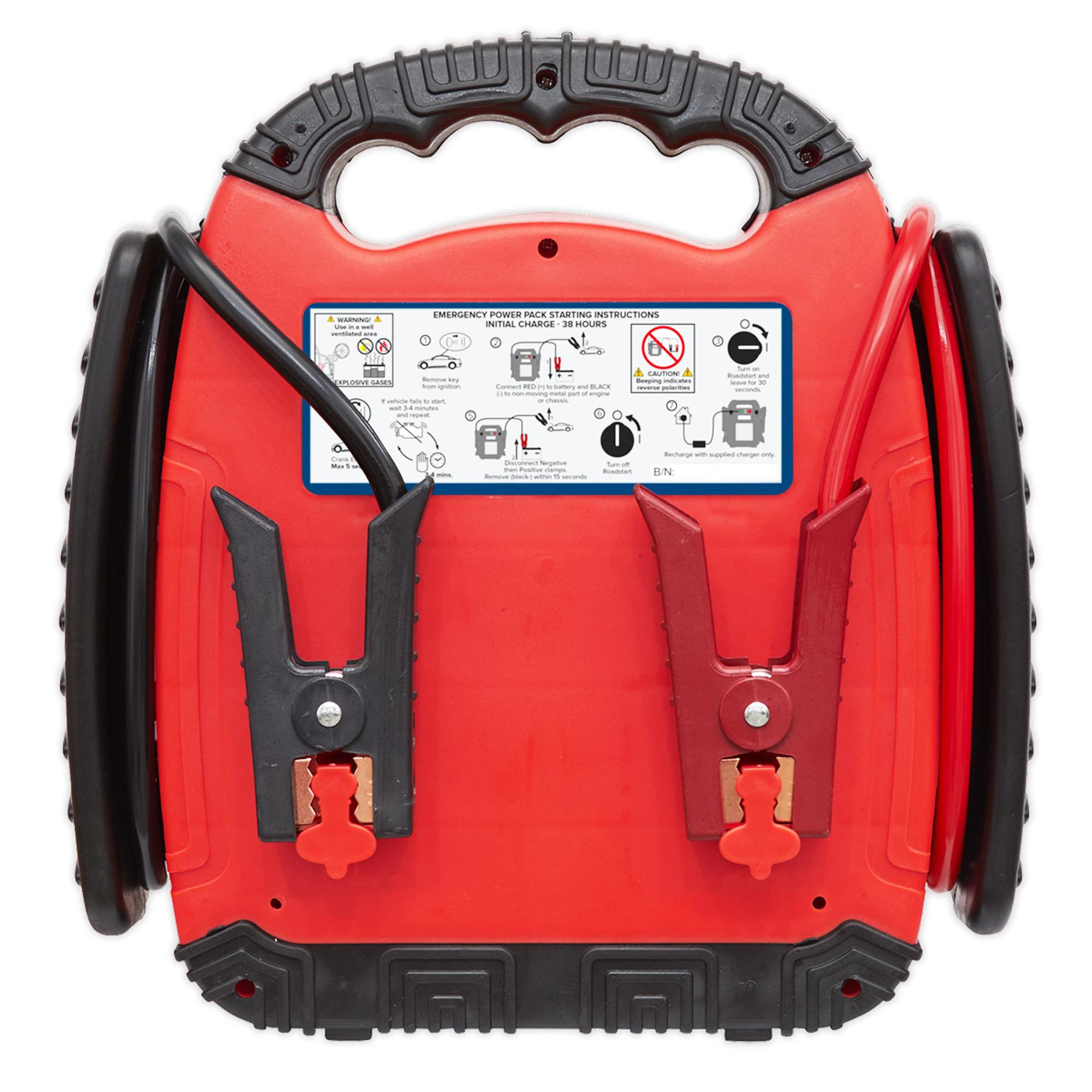 Sealey RoadStart Emergency Jump Starter 12V 900A Peak Amp - RED