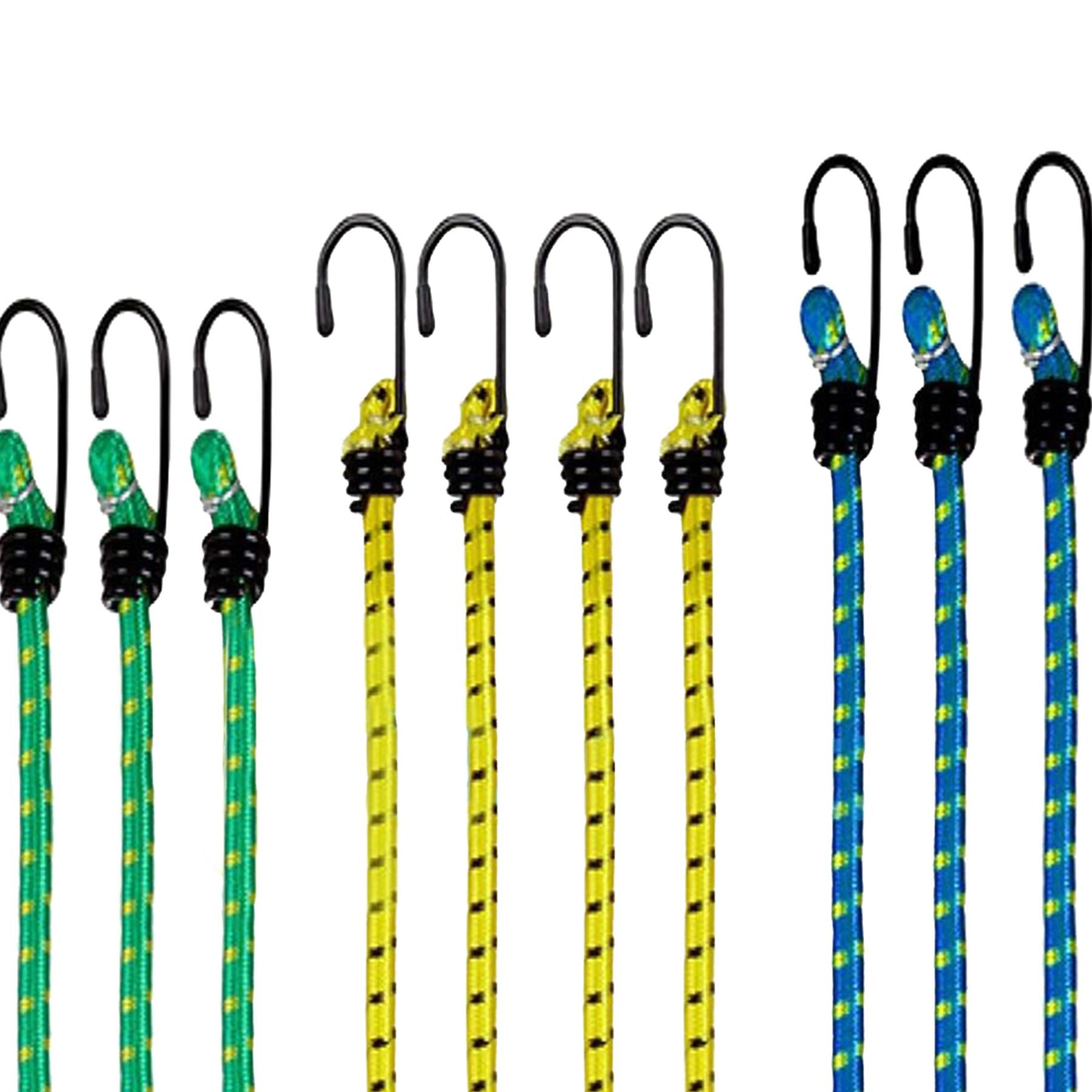 20x Elastic Bungee Cord Luggage Tie Down Strap Shock Rope Car Roof Rack Hook