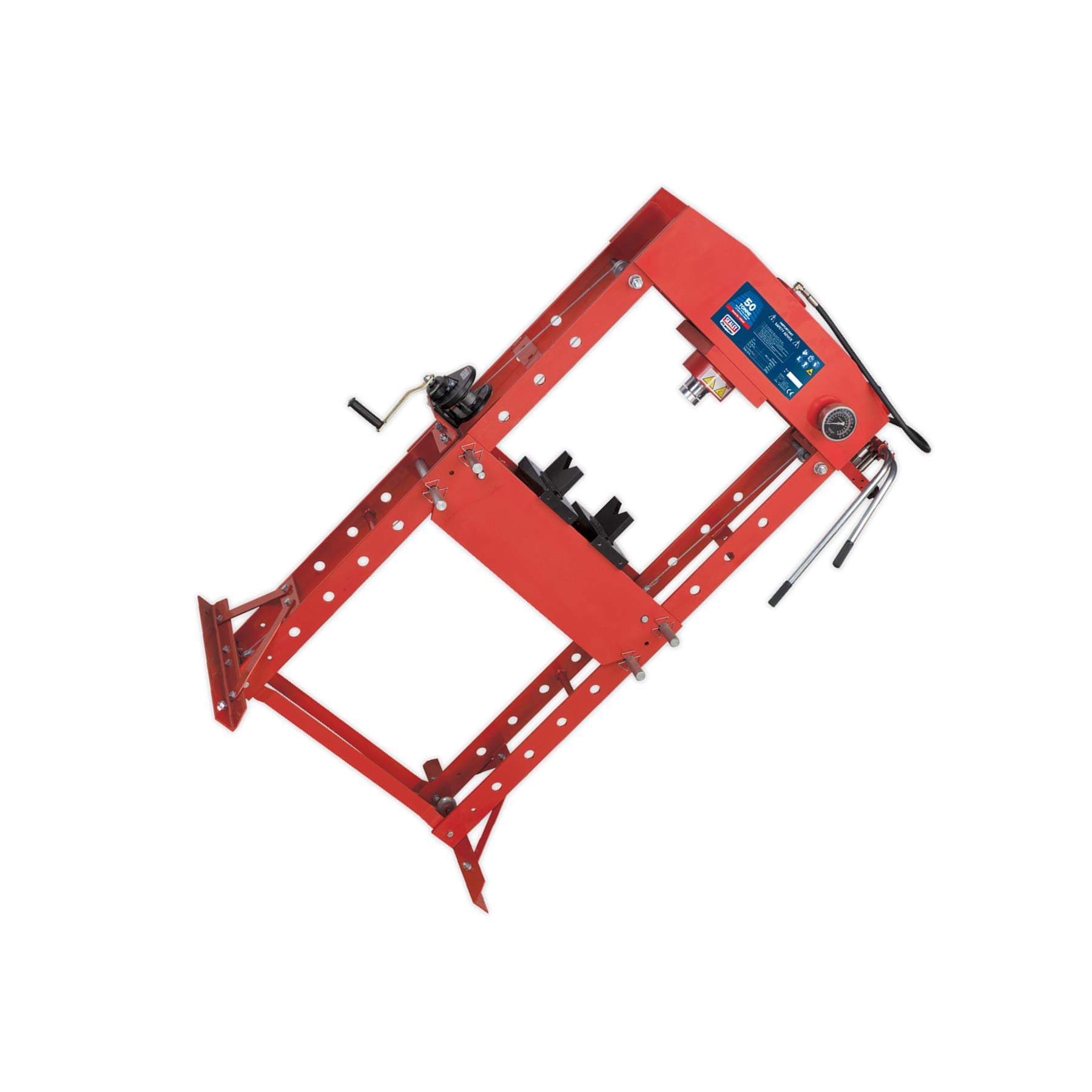 Sealey Hydraulic Press 50tonne Floor Steel Frame & Flat Pressing Plate