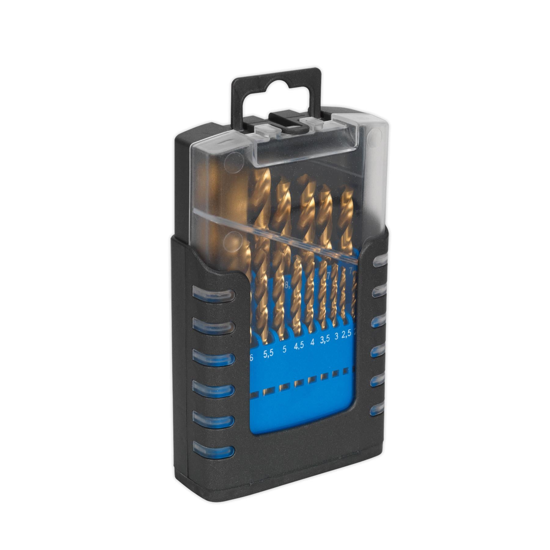 Sealey 19pc Drill Bit Set HSS Fully Ground Ø1-10mm DIN 338 Metric AK4719