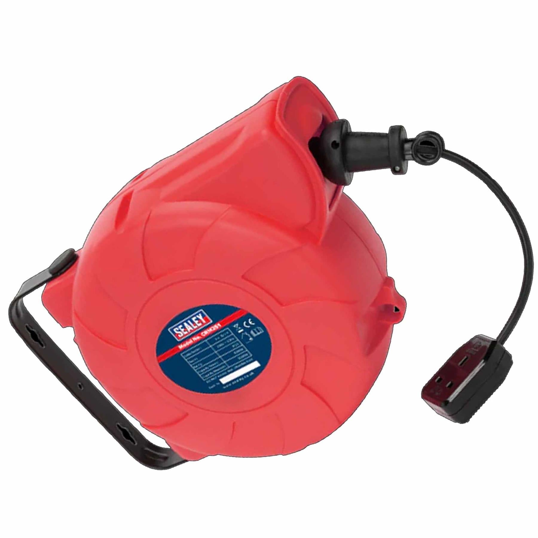 Sealey Cable Reel System Retractable 25m 1 x 230V Socket