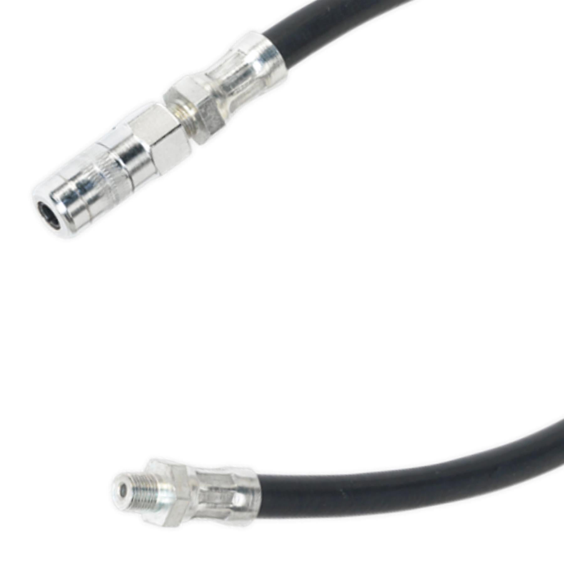 Sealey 450mm Flexible Rubber Grease Delivery Hose with 4-Jaw Connector
