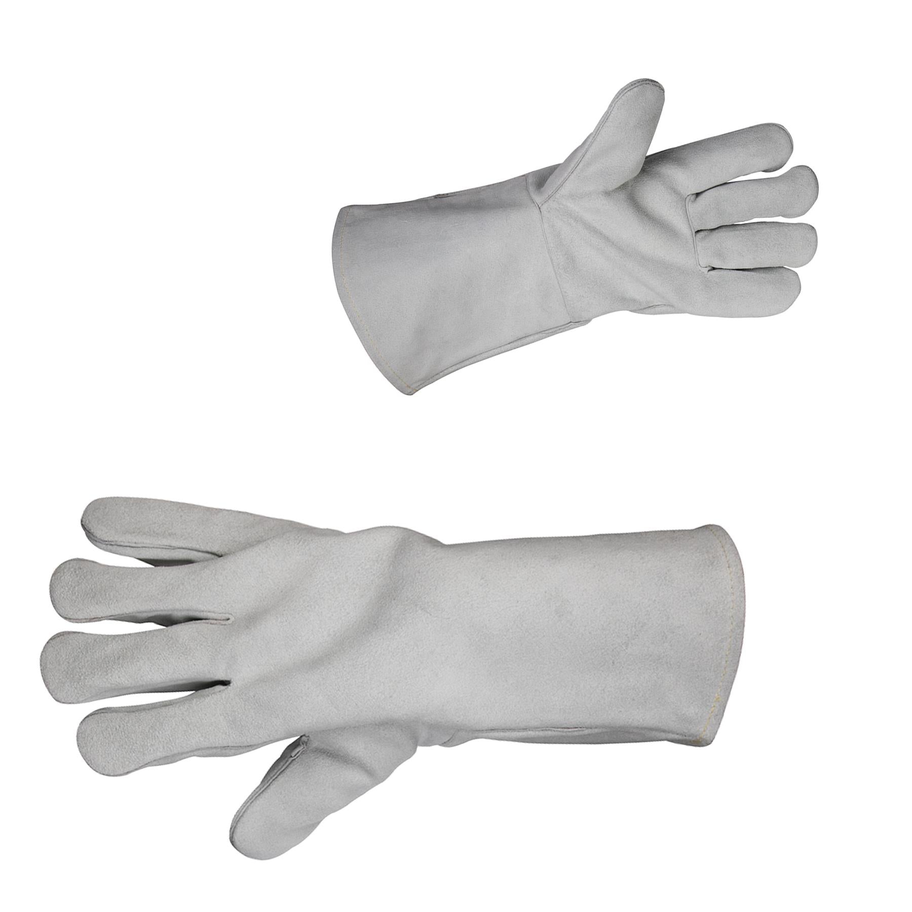 Sealey Leather Welding Gauntlets Lined Heavy-Duty - Pair