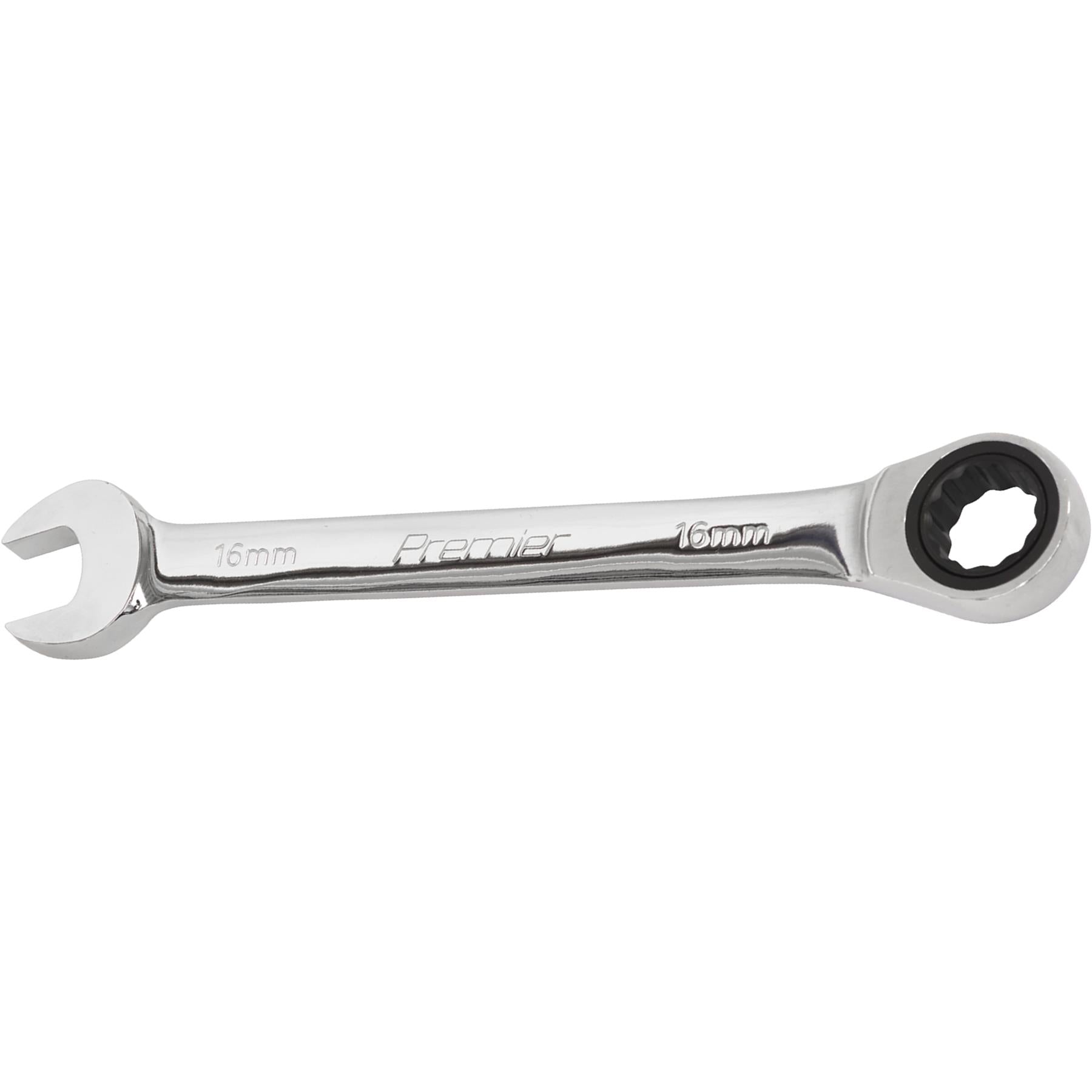 Sealey Ratchet Combination Spanner 16mm Chrome Vanadium Steel