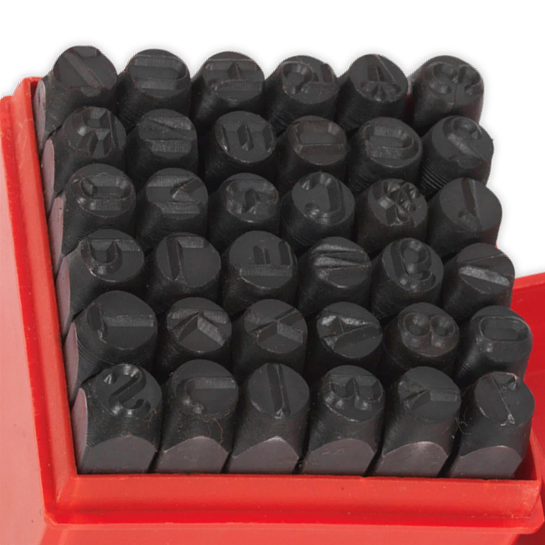 Sealey 36pc 8mm Letter & Number Punch Set