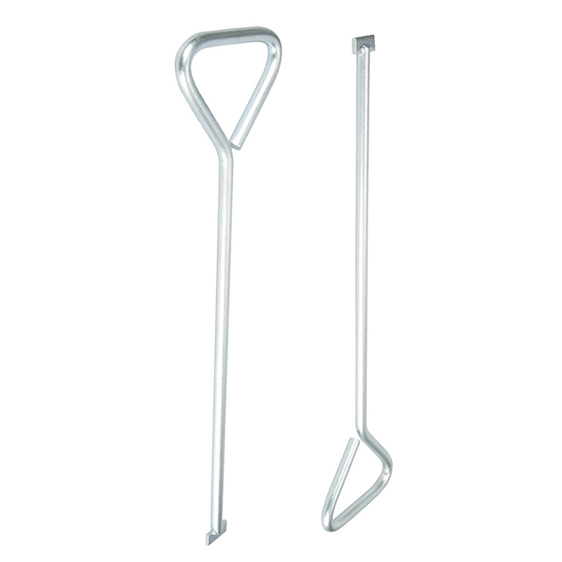 2Pk Manhole Cover Keys T-End 520mm Heavy Duty, Zinc-Plated Carbon Steel