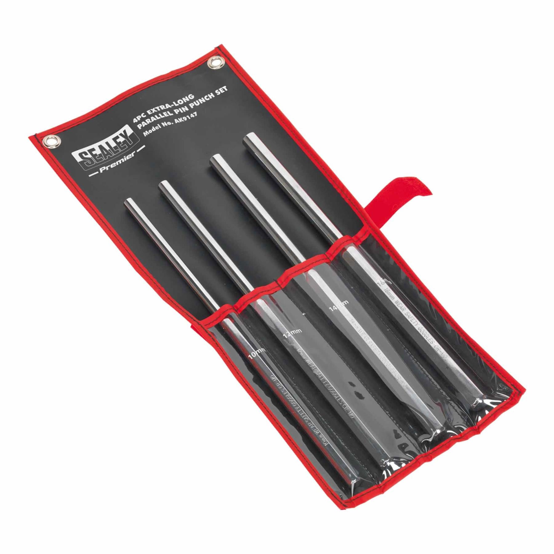 Sealey Parallel Pin Punch Set 4pc Extra-Long