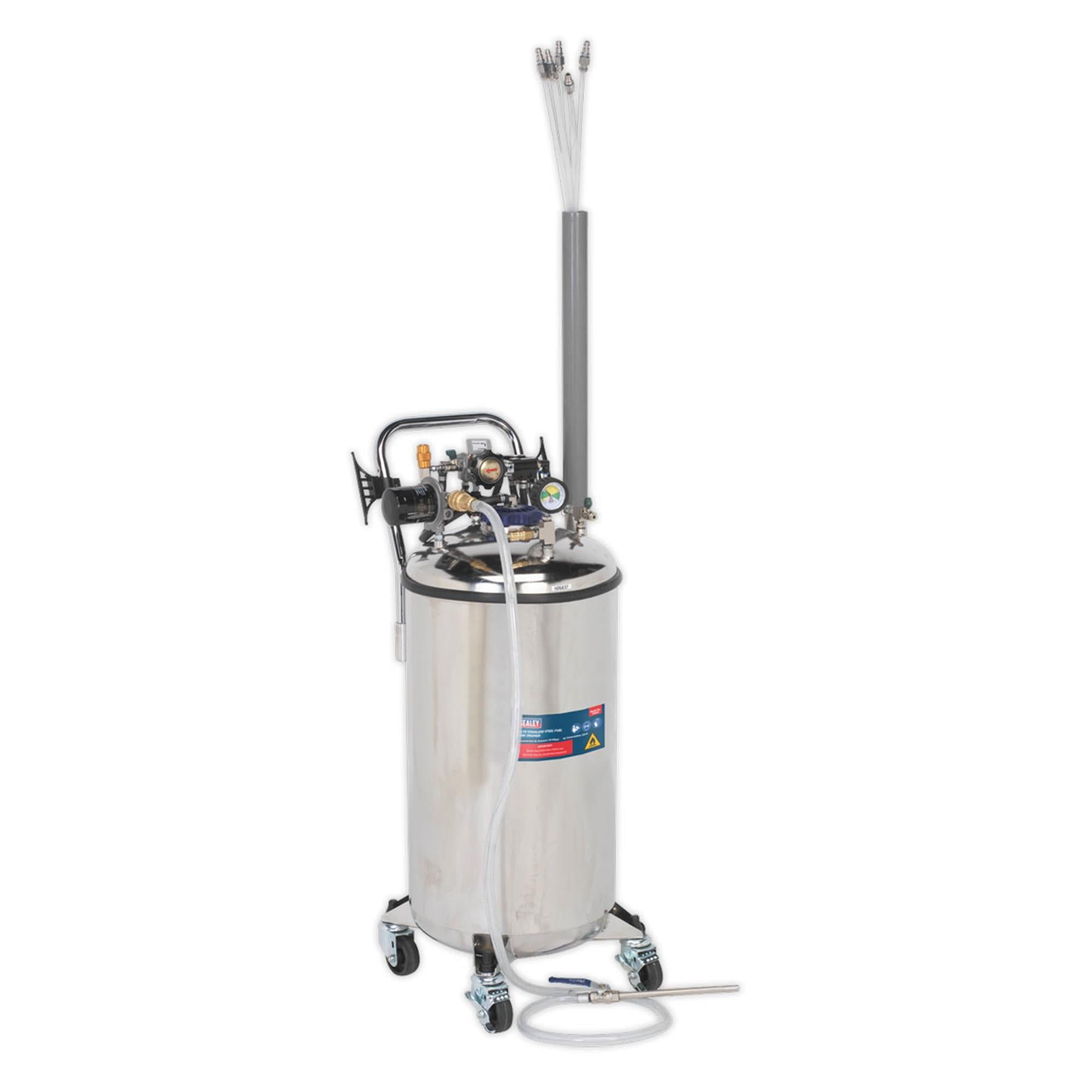 Sealey Fuel Tank Drainer 90L Stainless Steel