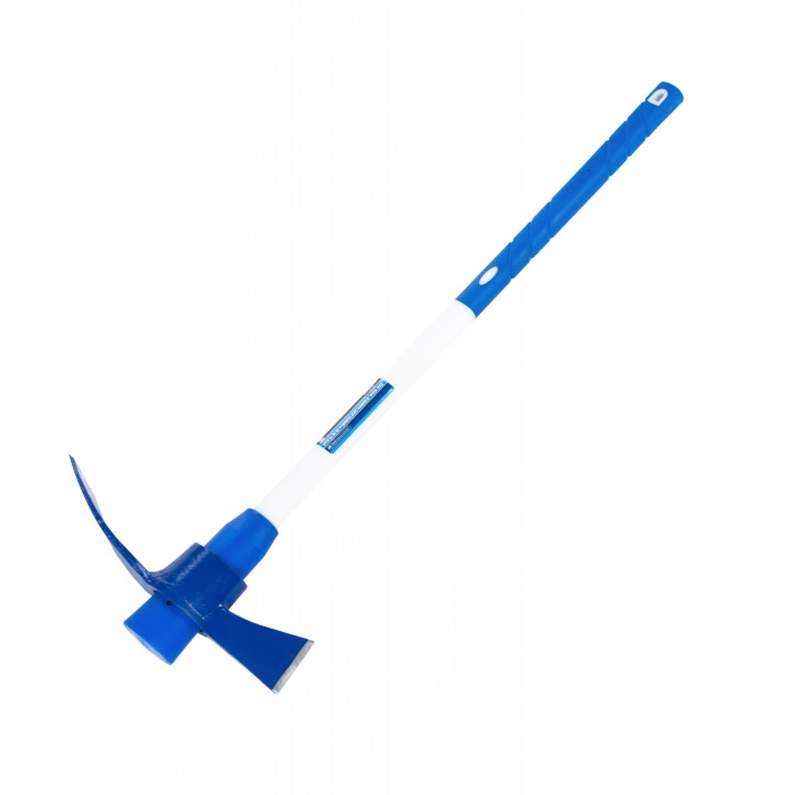 Bluespot 4.5lb Pick Axe Heat Treated Carbon Steel Head Long Fibreglass Handle Pickaxe