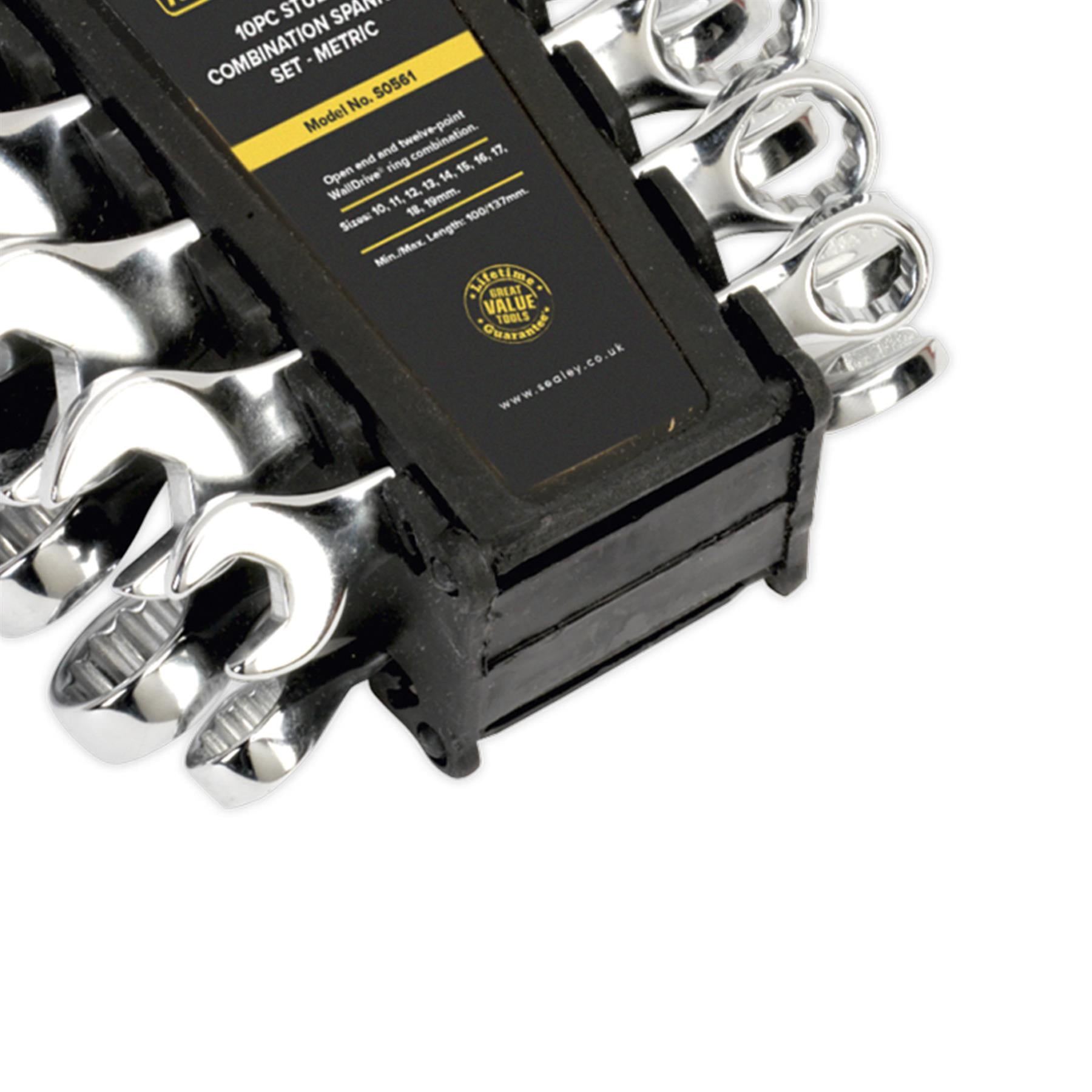 Sealey Combination Spanner Set 10pc Stubby Metric