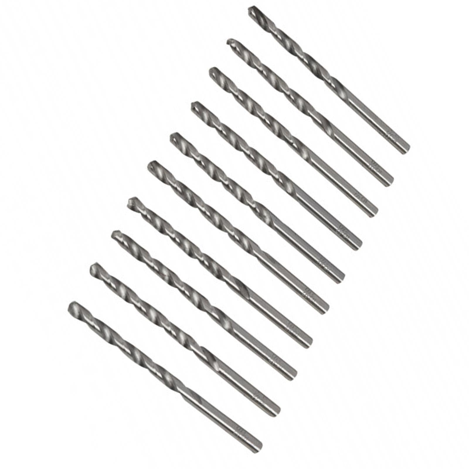 BlueSpot 10Pce Long Professional 4.5mm HSS Drill Bit Set Steel Metal Wood Bit + Tube