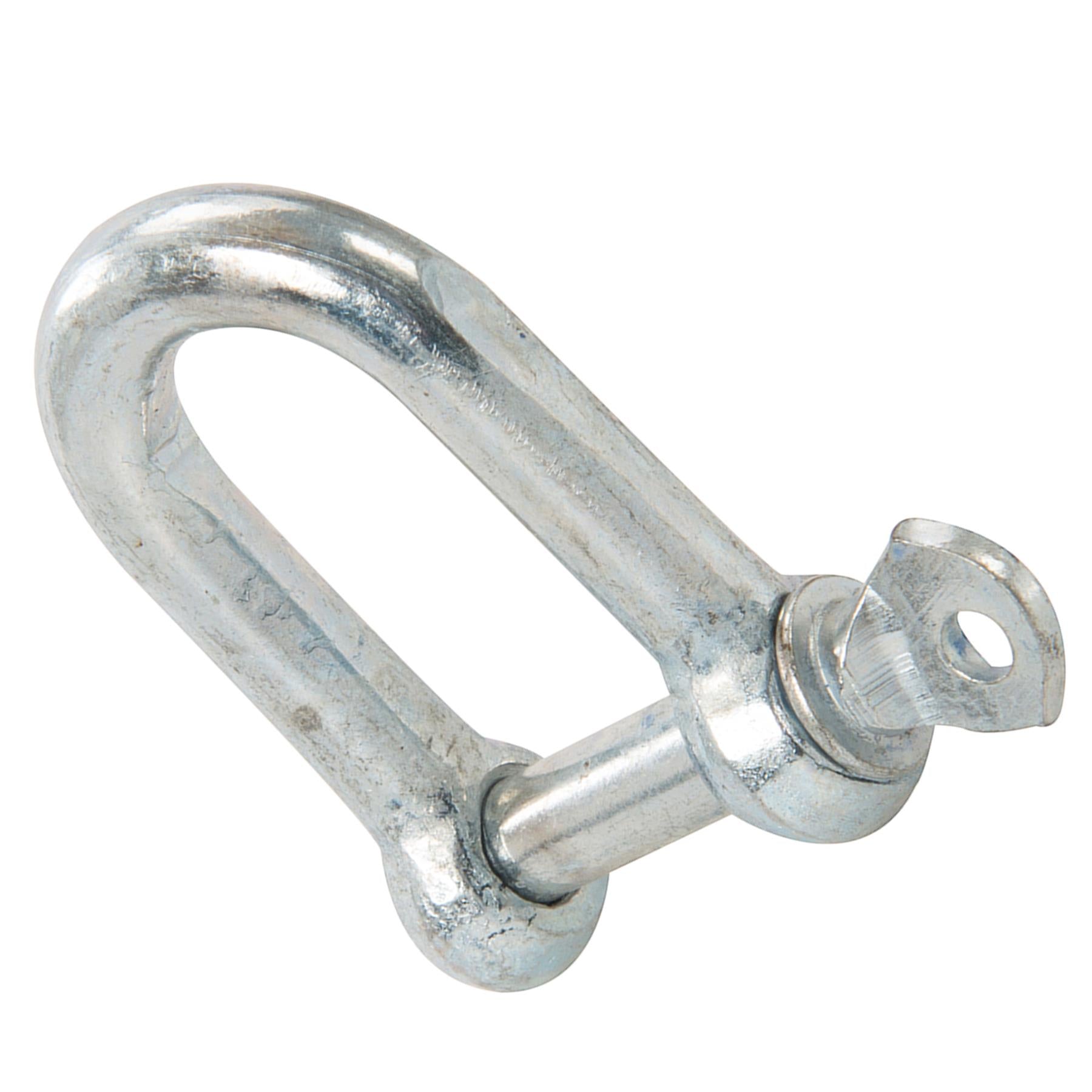 D Shackle M10 1pc Galvanised Steel Lifting Towing Rigging Pin Loop