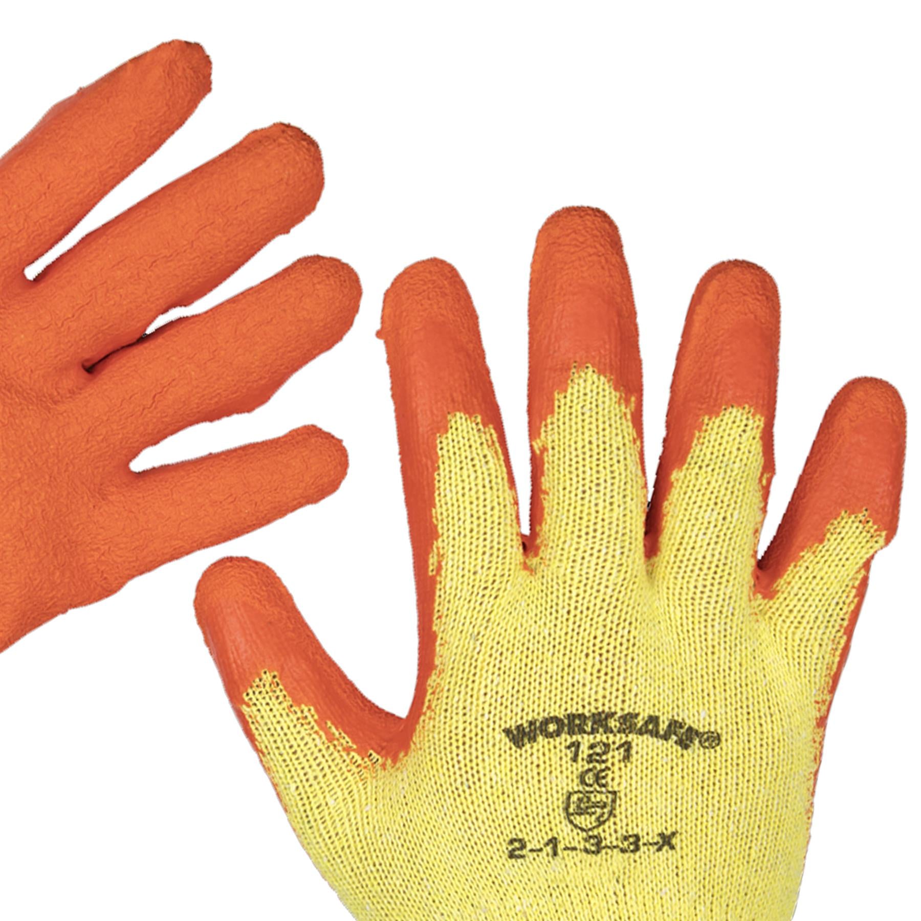 Sealey Super Grip Knitted Gloves Latex Palm (Large)-Pack of 6 Prs