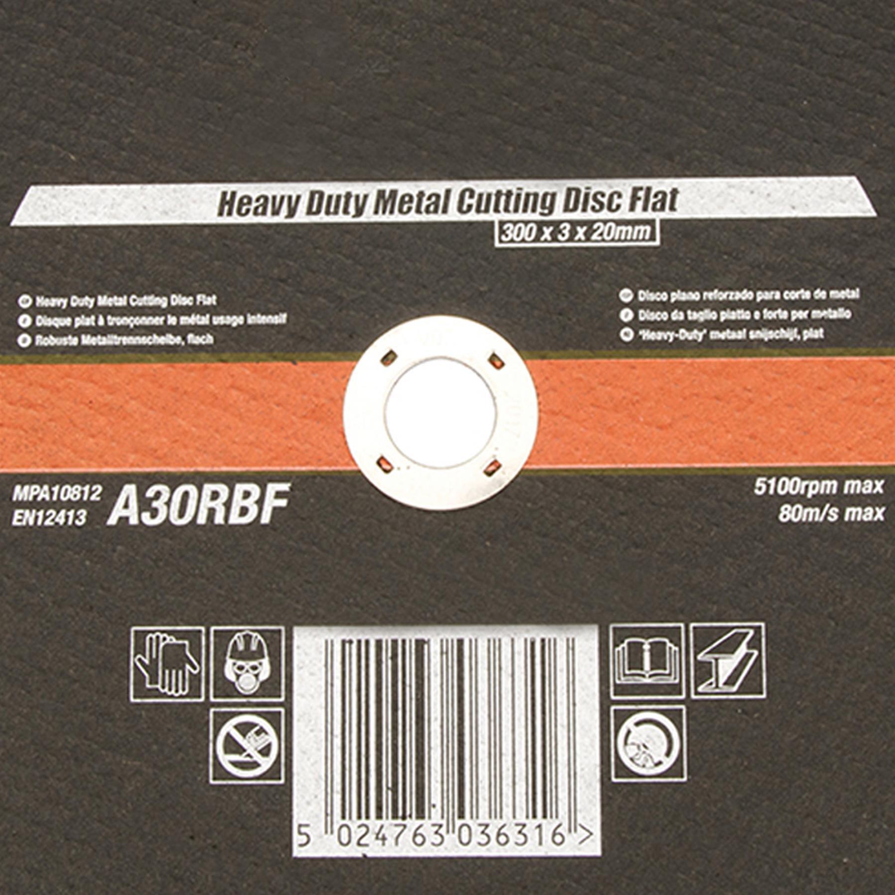 Heavy Duty Metal Slitting Cutting Disc Flat 300 X 3 X 20mm Premium Quality