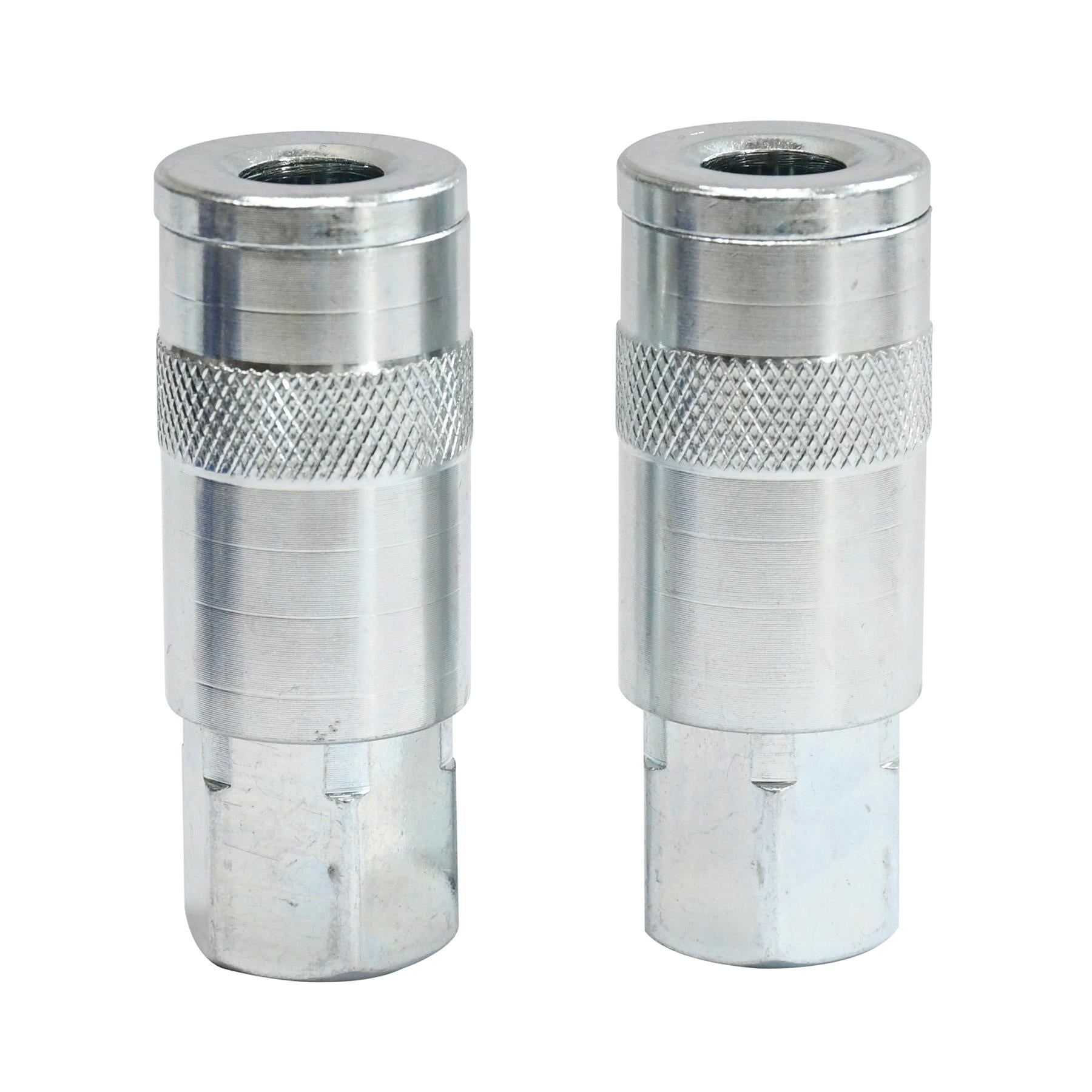 Vertex Air Line Fitting Quick Release Compressor Air Hose 1/4" Female Thread 2PC