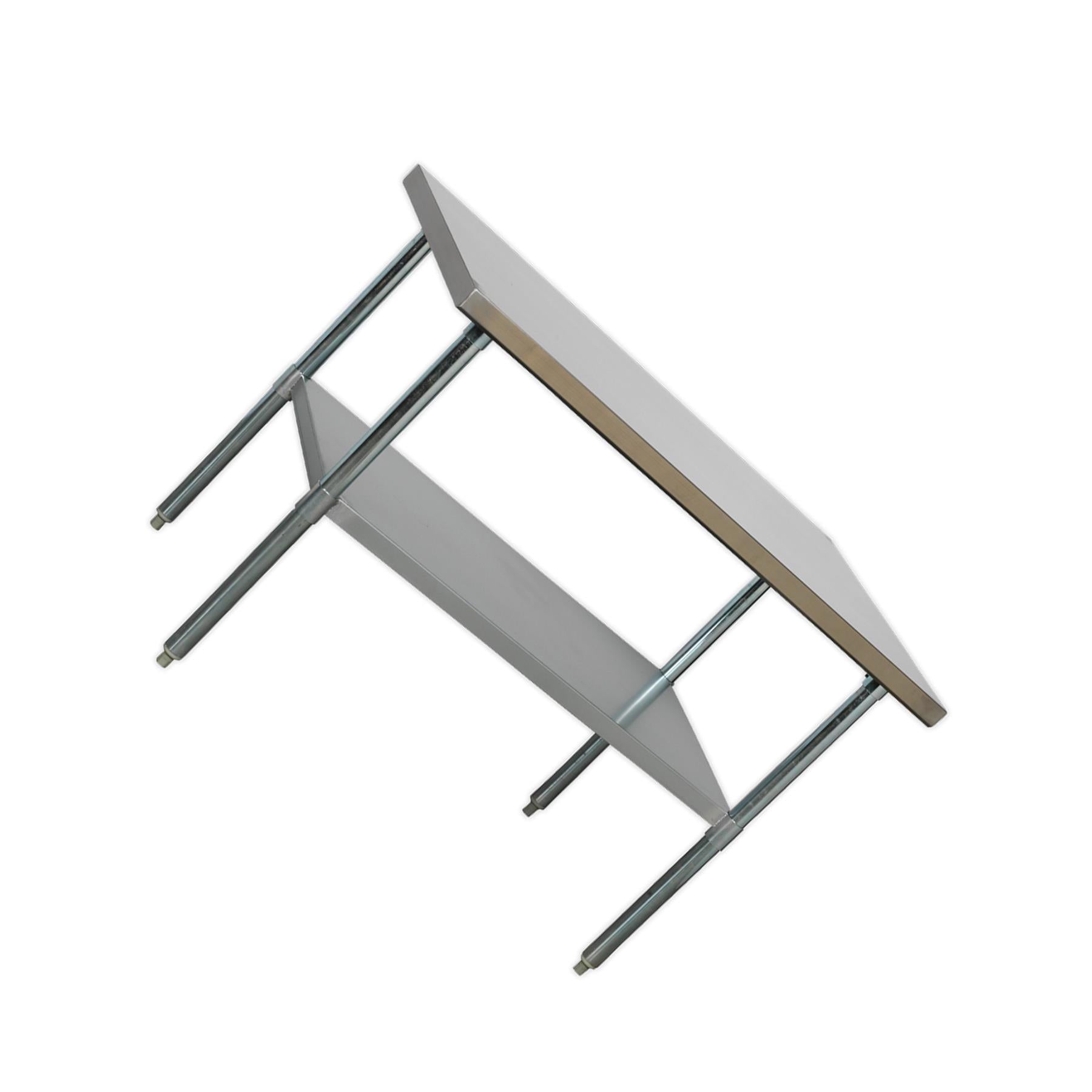 Sealey Stainless Steel Workbench 1.2m Storage Space Galvanized Steel Frame