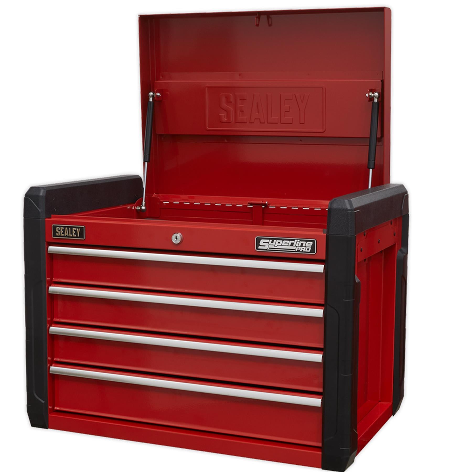 Sealey Topchest 4 Drawer with Ball Bearing Slides. Red AP3401