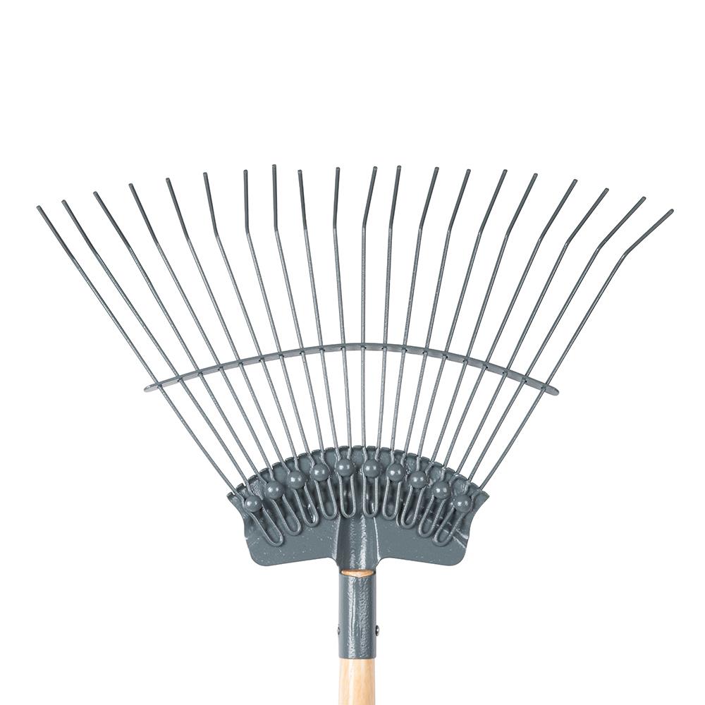 Hardened Carbon Steel Lawn Rake 1730mm Clearing Leaves Grass Thatch Garden Tools