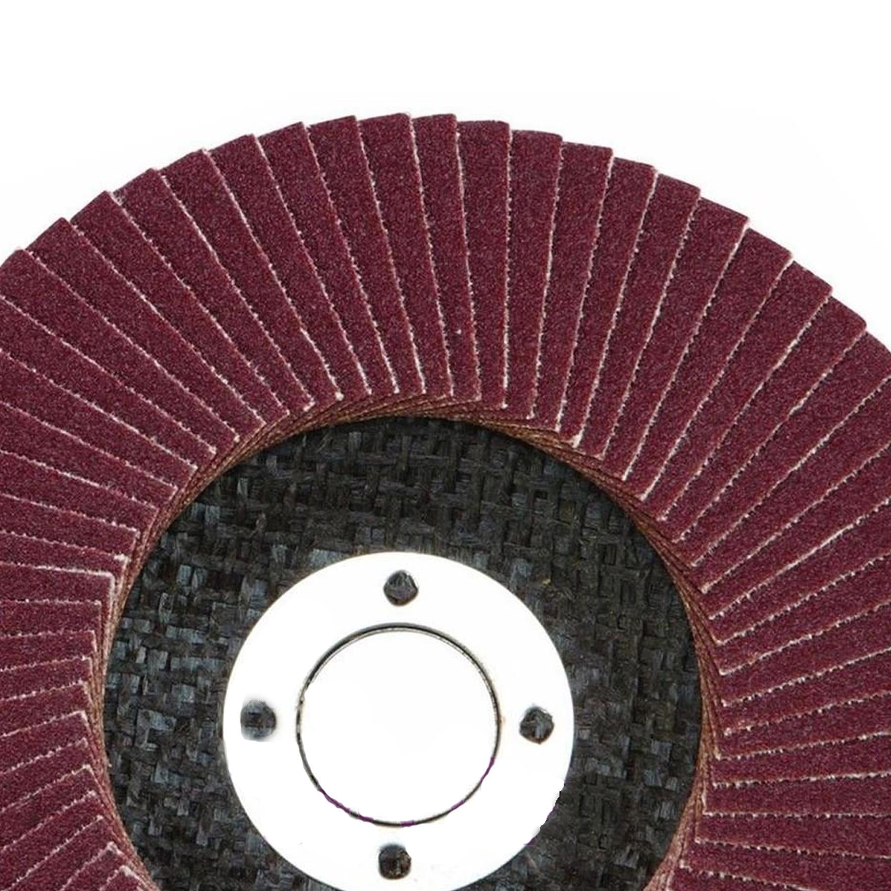 10 x Professional Flap Sanding Discs 115mm 4.5" 120 Grit Angle