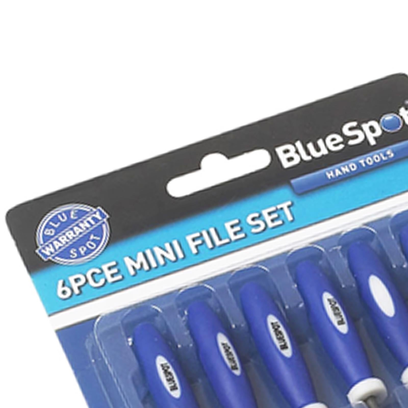 6 Piece Mini File Set With Storage Pouch Lifetime Guarantee Professional Tool Bluespot