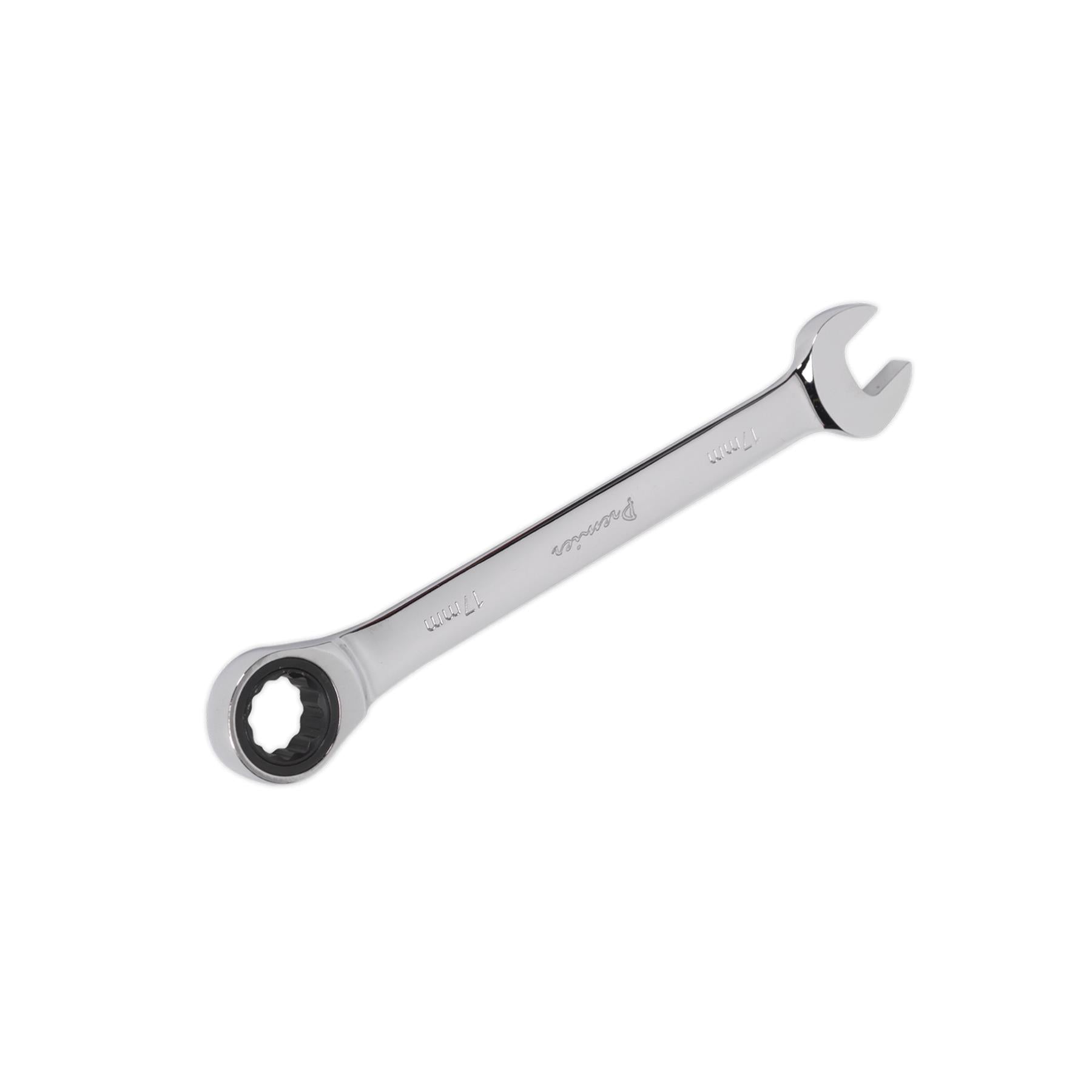 Sealey Ratchet Combination Spanner 17mm Chrome Vanadium Steel