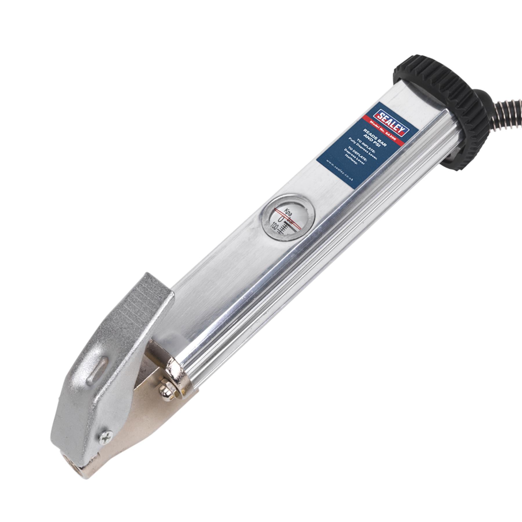 Sealey Tyre Inflator with Clip-On Connector