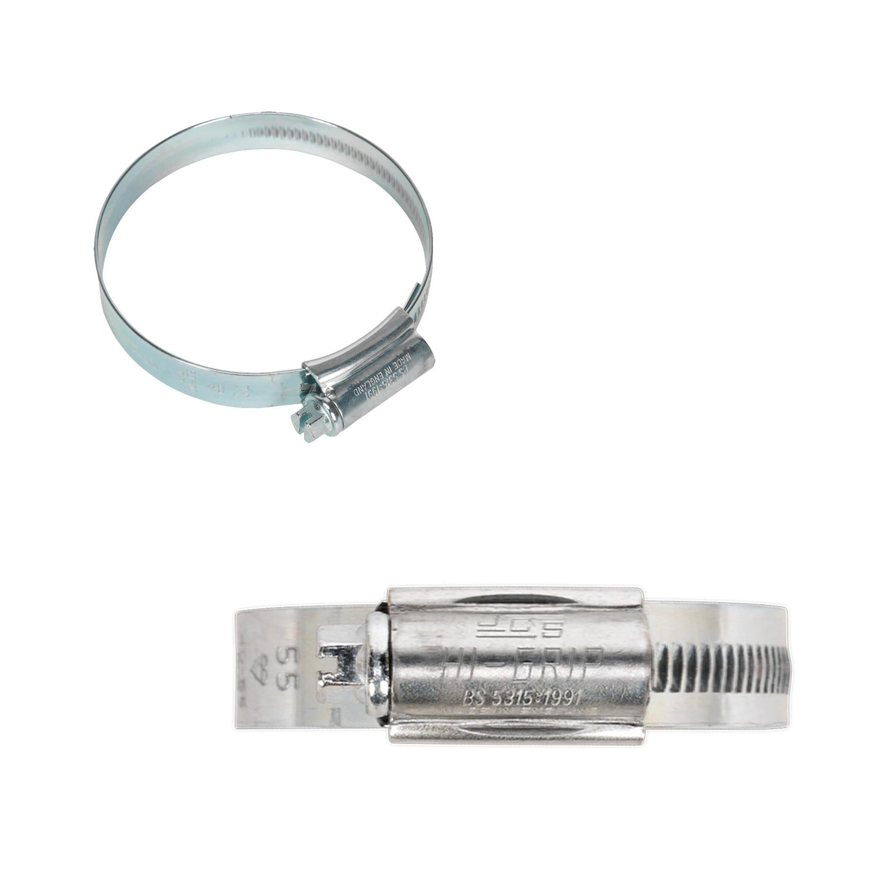 Sealey HI-GRIP Hose Clip Zinc Plated �55-70mm Pack of 10